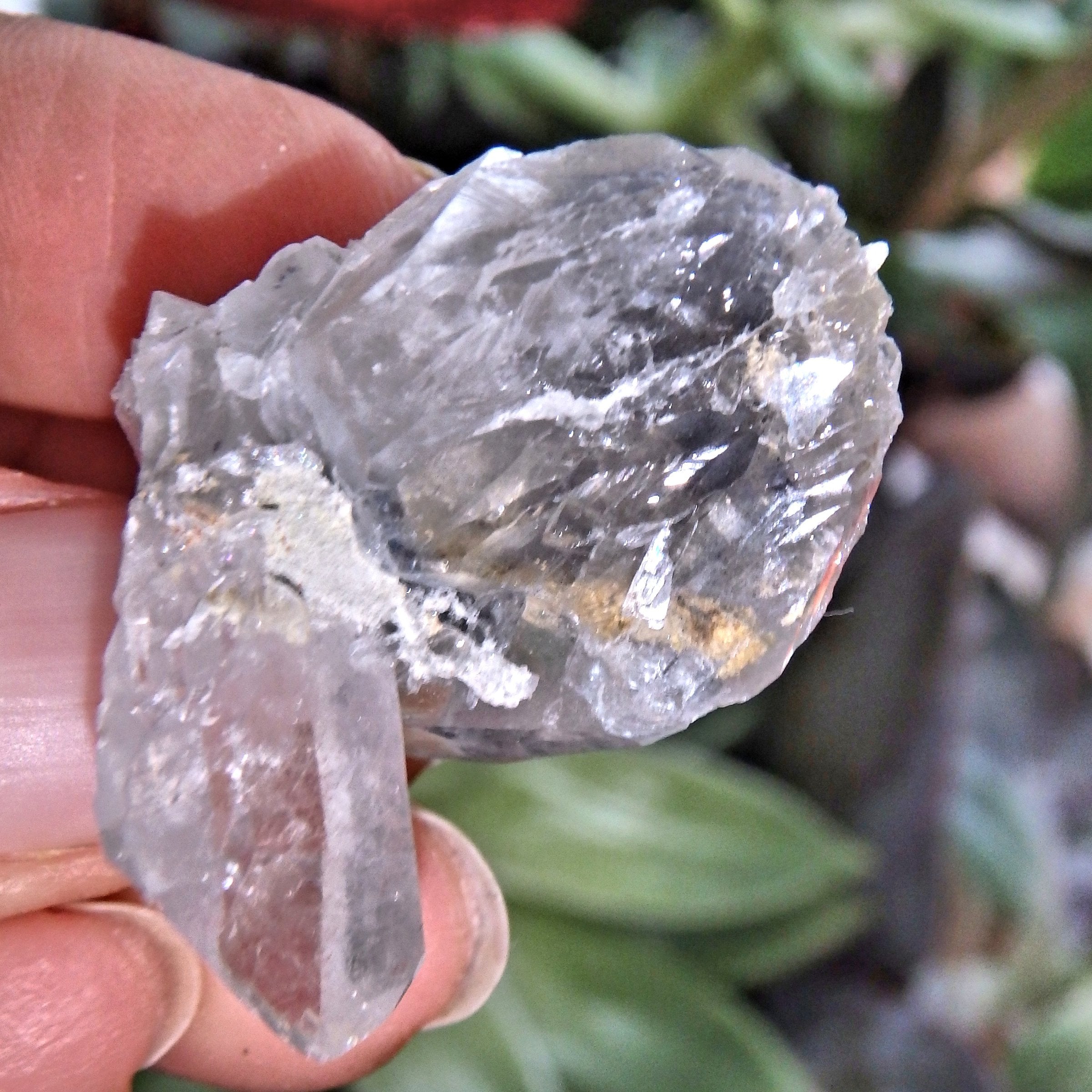 Self Healed Arkansas Blue Phantom Quartz Cluster