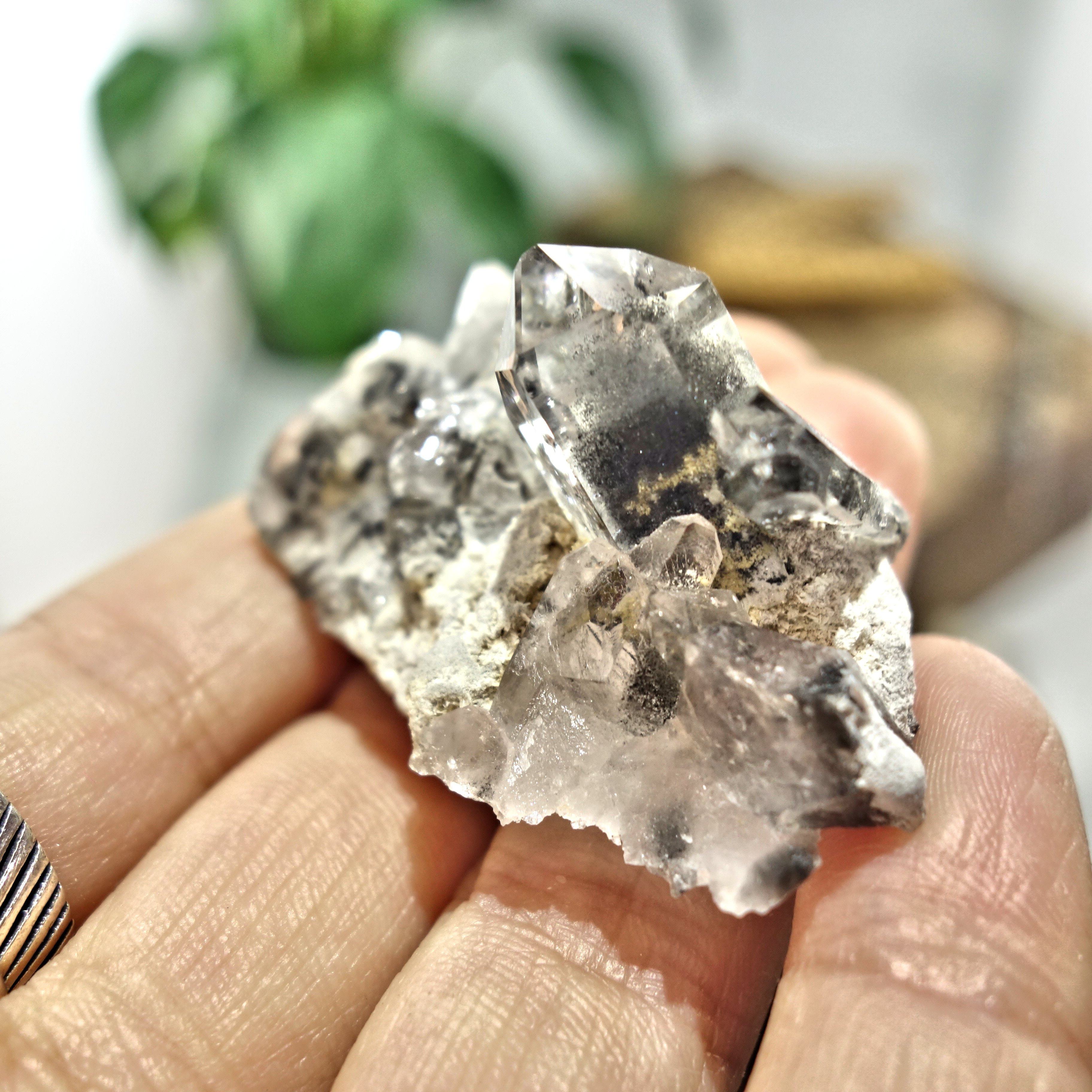 Blue Phantom Quartz Cluster From Arkansas - Earth Family Crystals