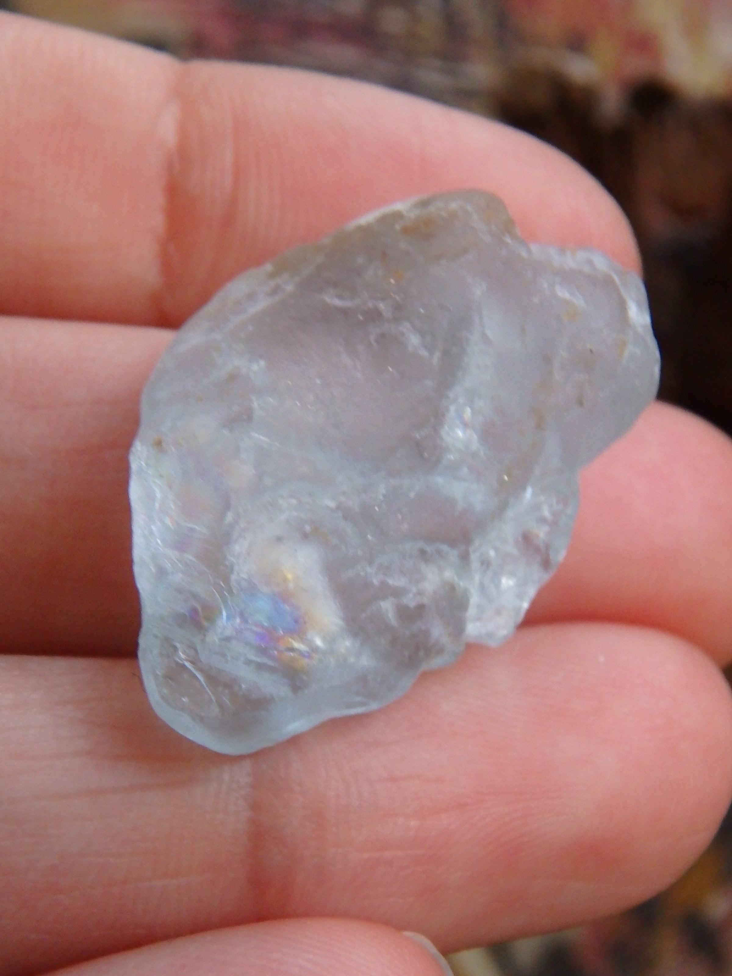 Brazilian Natural Blue Topaz Raw Specimen - Earth Family Crystals