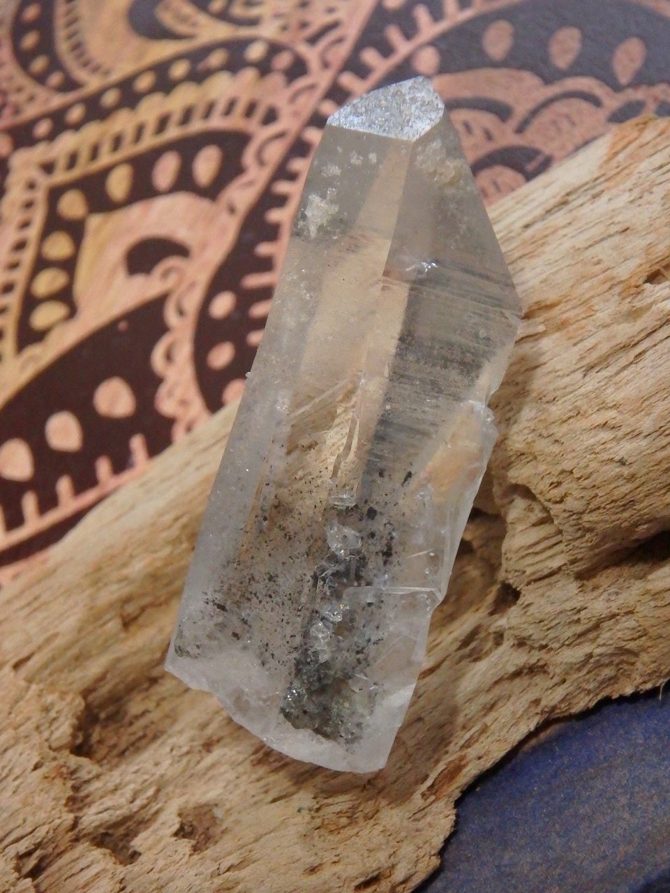 Arkansas Blue Phantom Clear Quartz Point - Earth Family Crystals