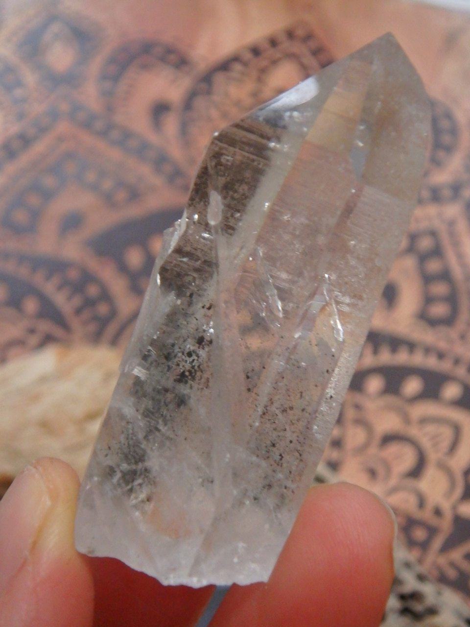 Arkansas Blue Phantom Clear Quartz Point - Earth Family Crystals