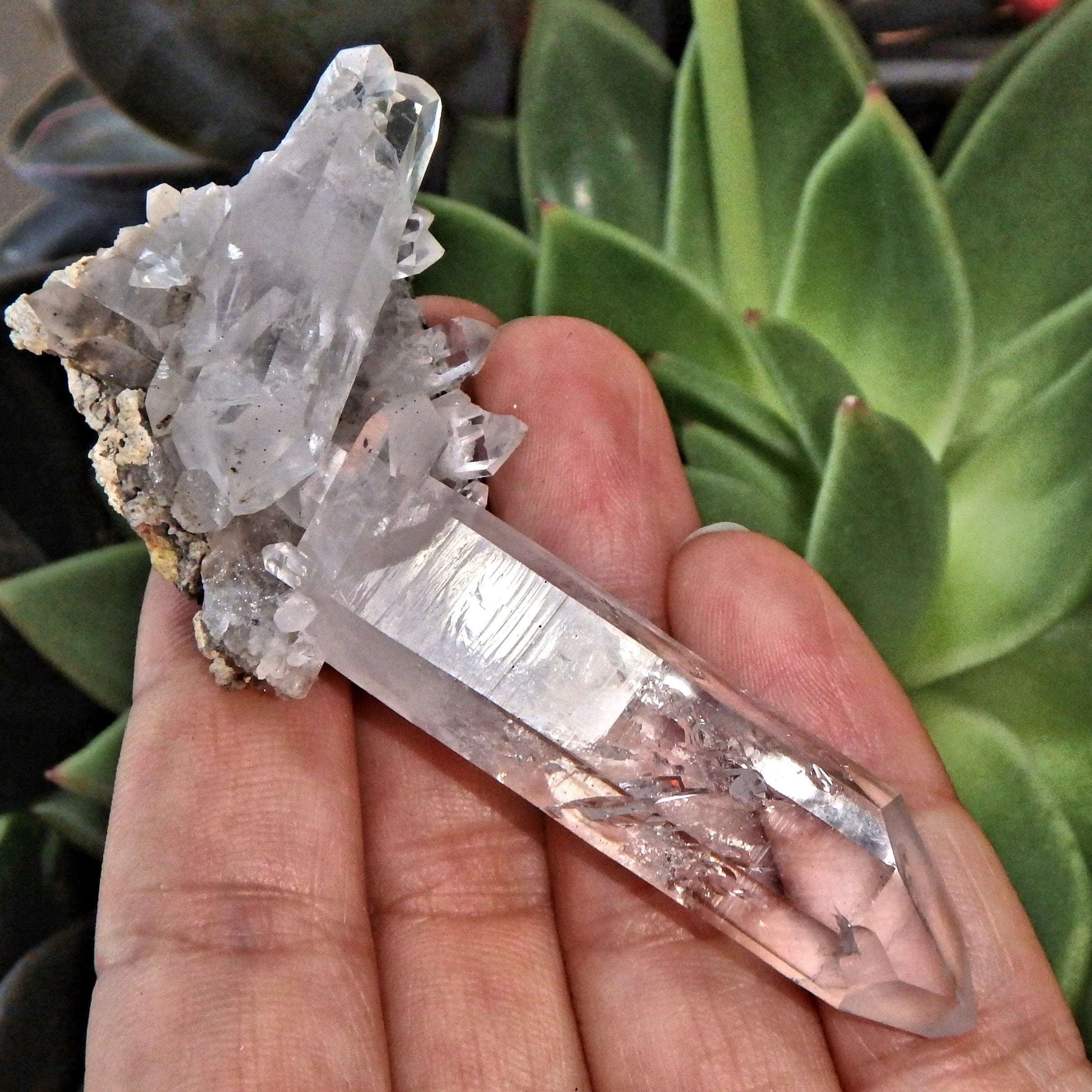 Moving Water Bubble Brandberg Quartz Cluster1 - Earth Family Crystals