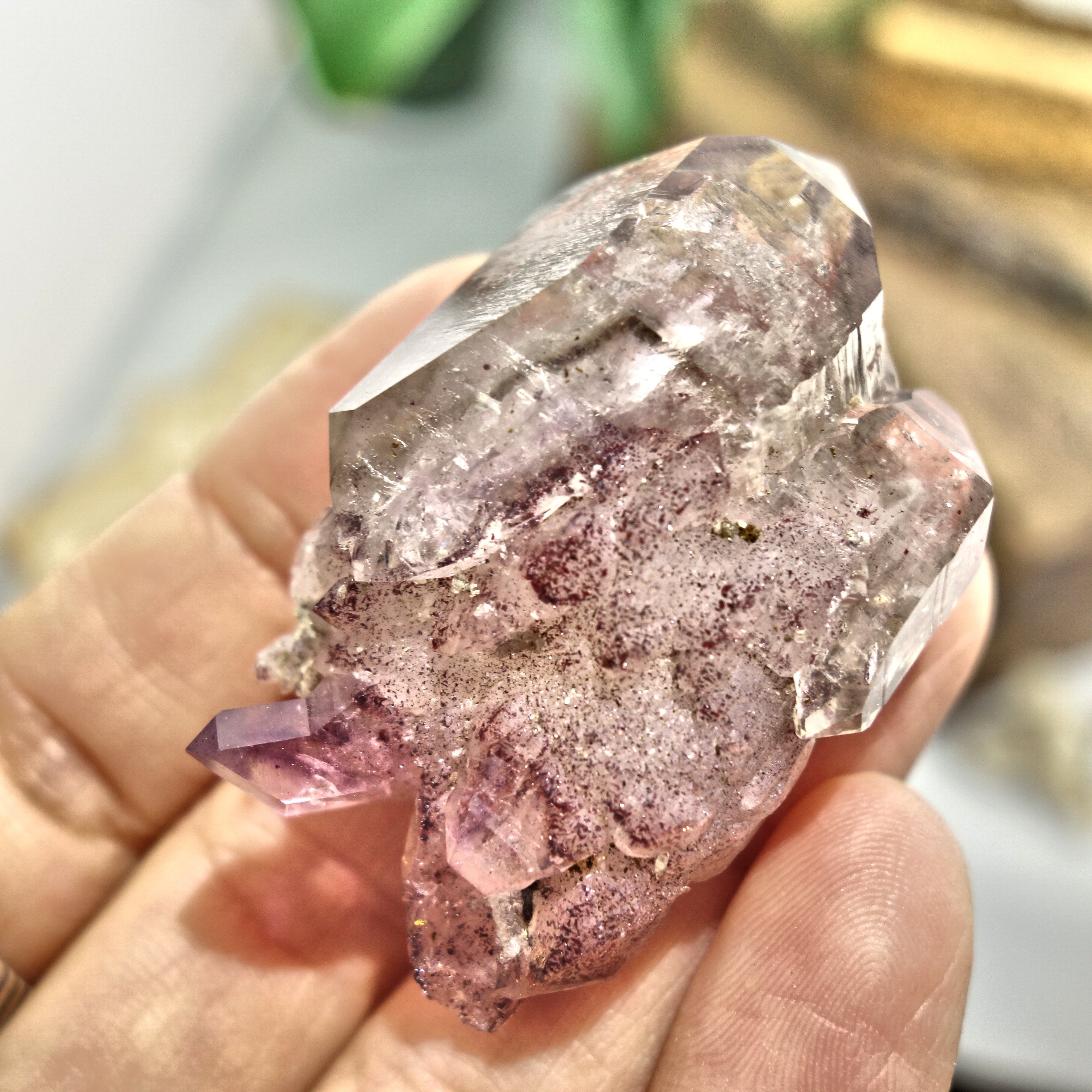 Incredible Elestial DT Brandberg Amethyst Cluster Specimen From Namibia - Earth Family Crystals