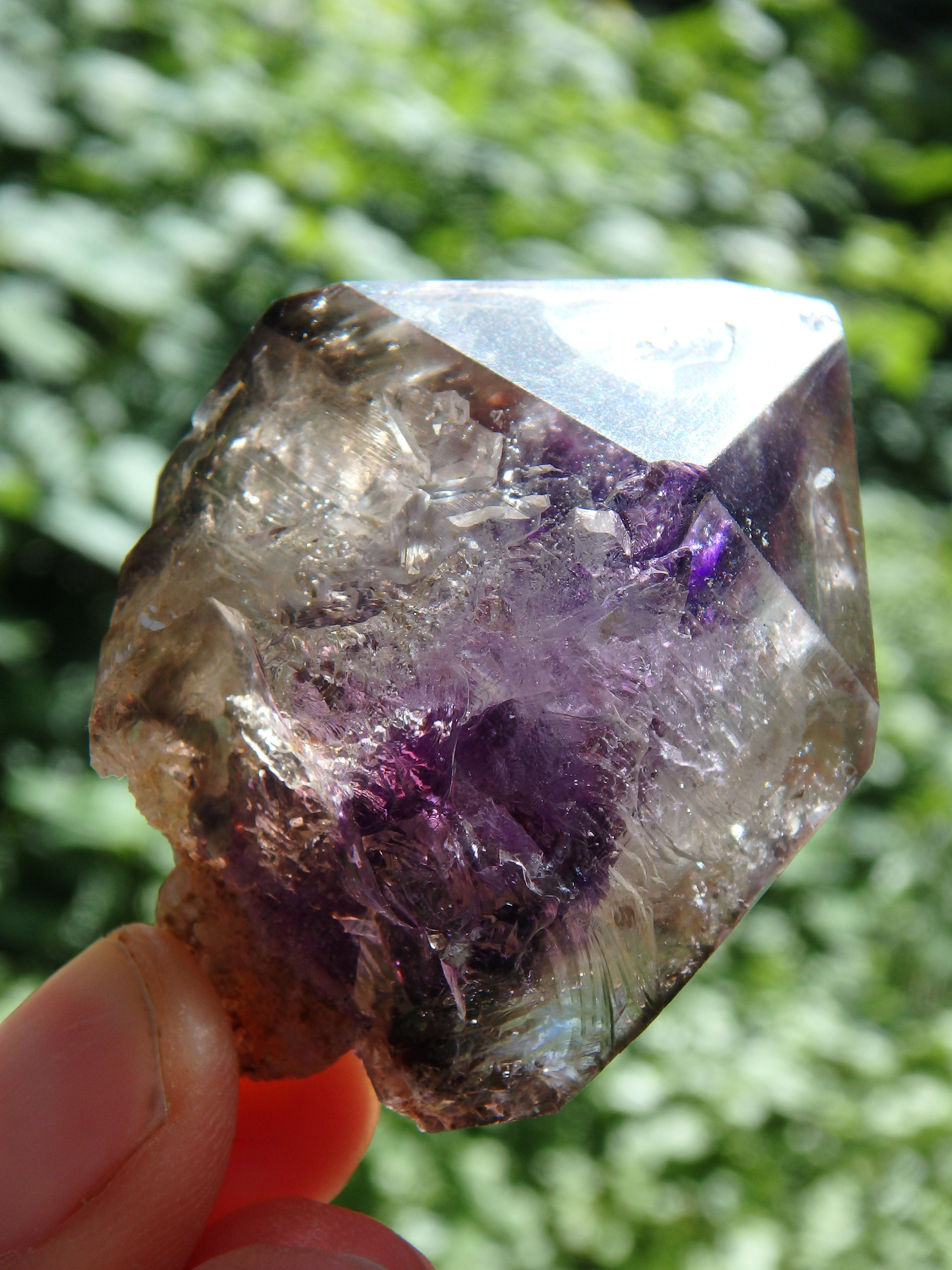Rare Ancient Moving Water Bubble (Enhydro) Brandberg Amethyst With Deep Caves From Namibia - Earth Family Crystals