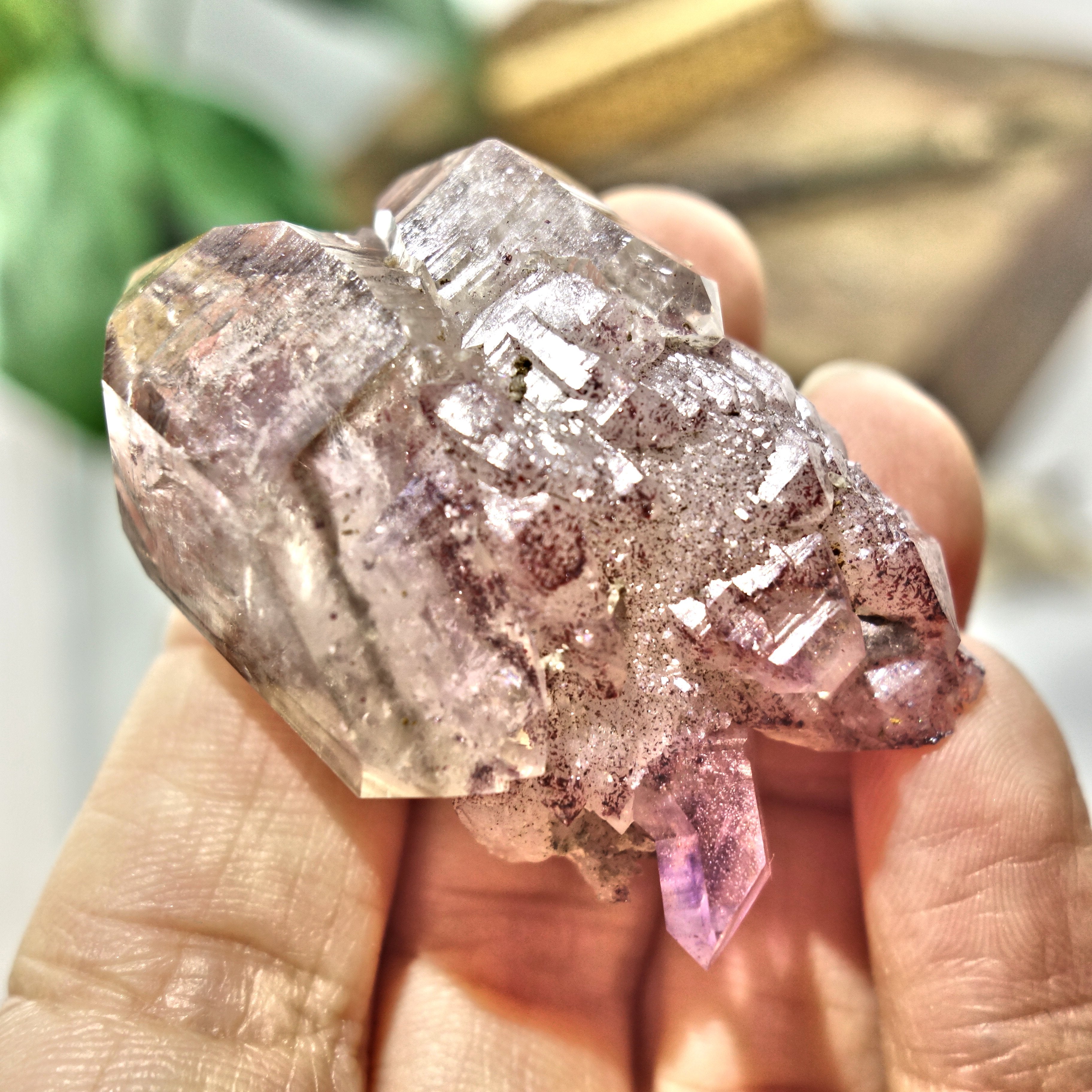 Incredible Elestial DT Brandberg Amethyst Cluster Specimen From Namibia - Earth Family Crystals