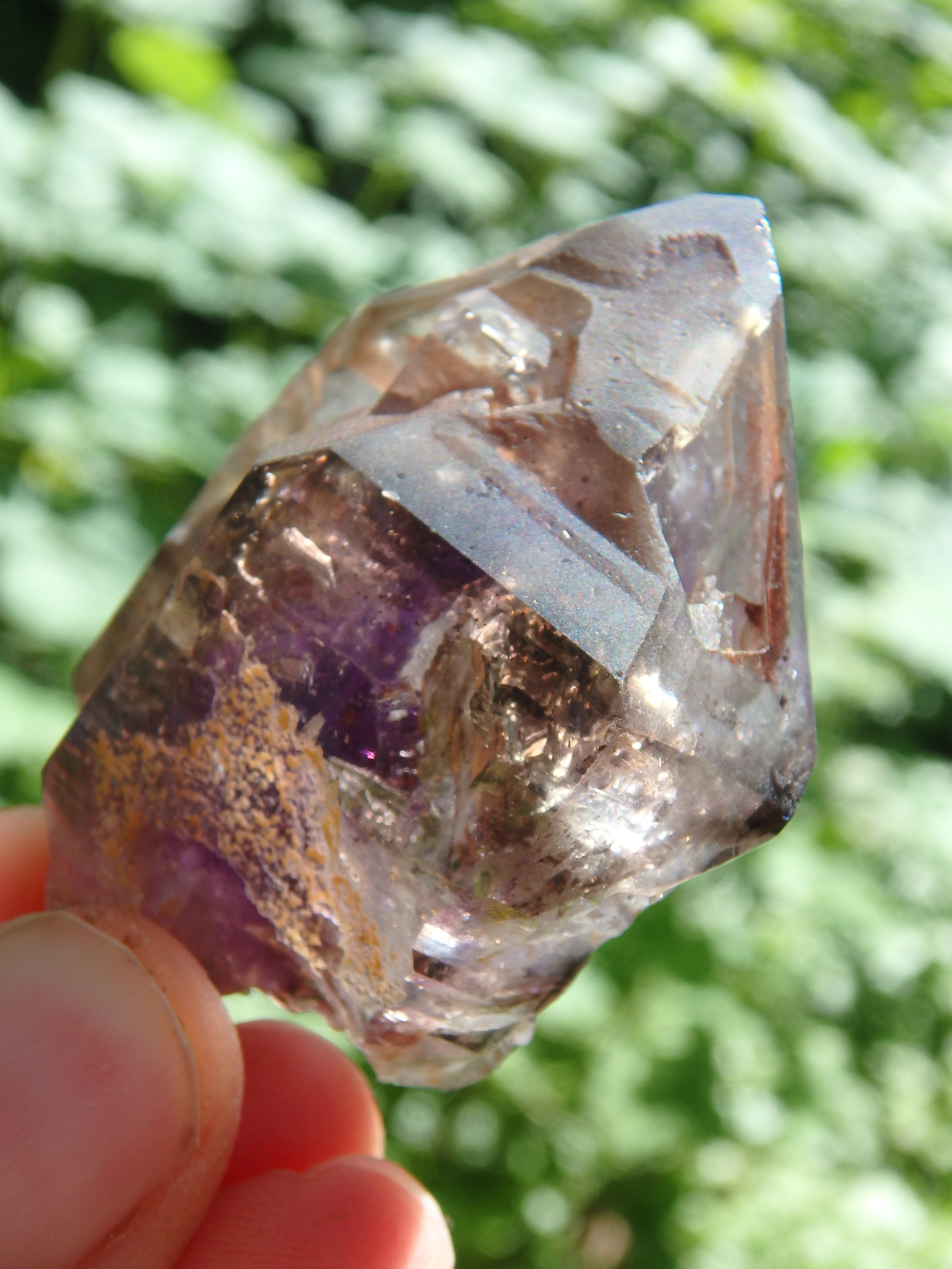 Rare Ancient Moving Water Bubble (Enhydro) Brandberg Amethyst With Deep Caves From Namibia - Earth Family Crystals