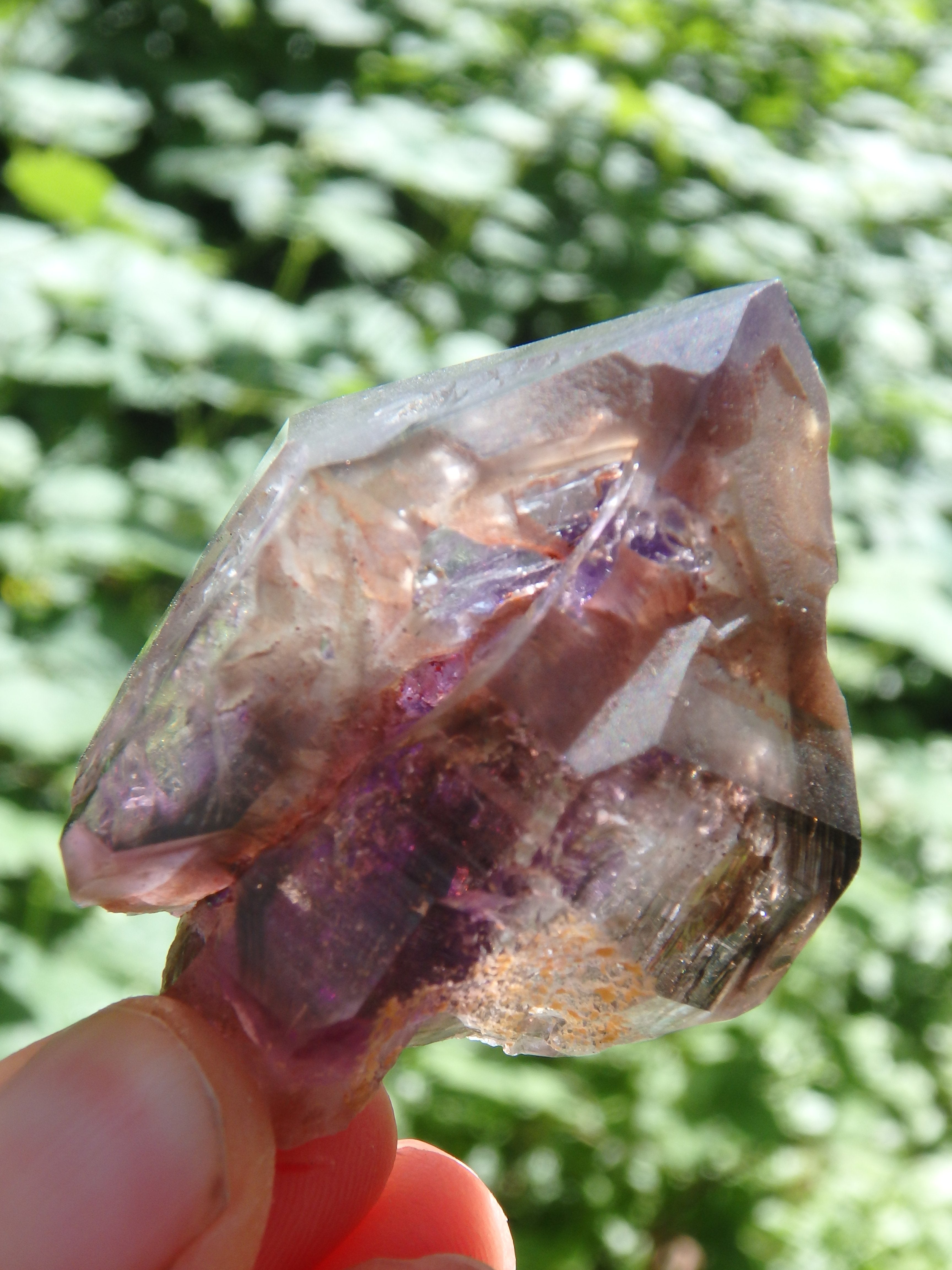 Rare Ancient Moving Water Bubble (Enhydro) Brandberg Amethyst With Deep Caves From Namibia - Earth Family Crystals