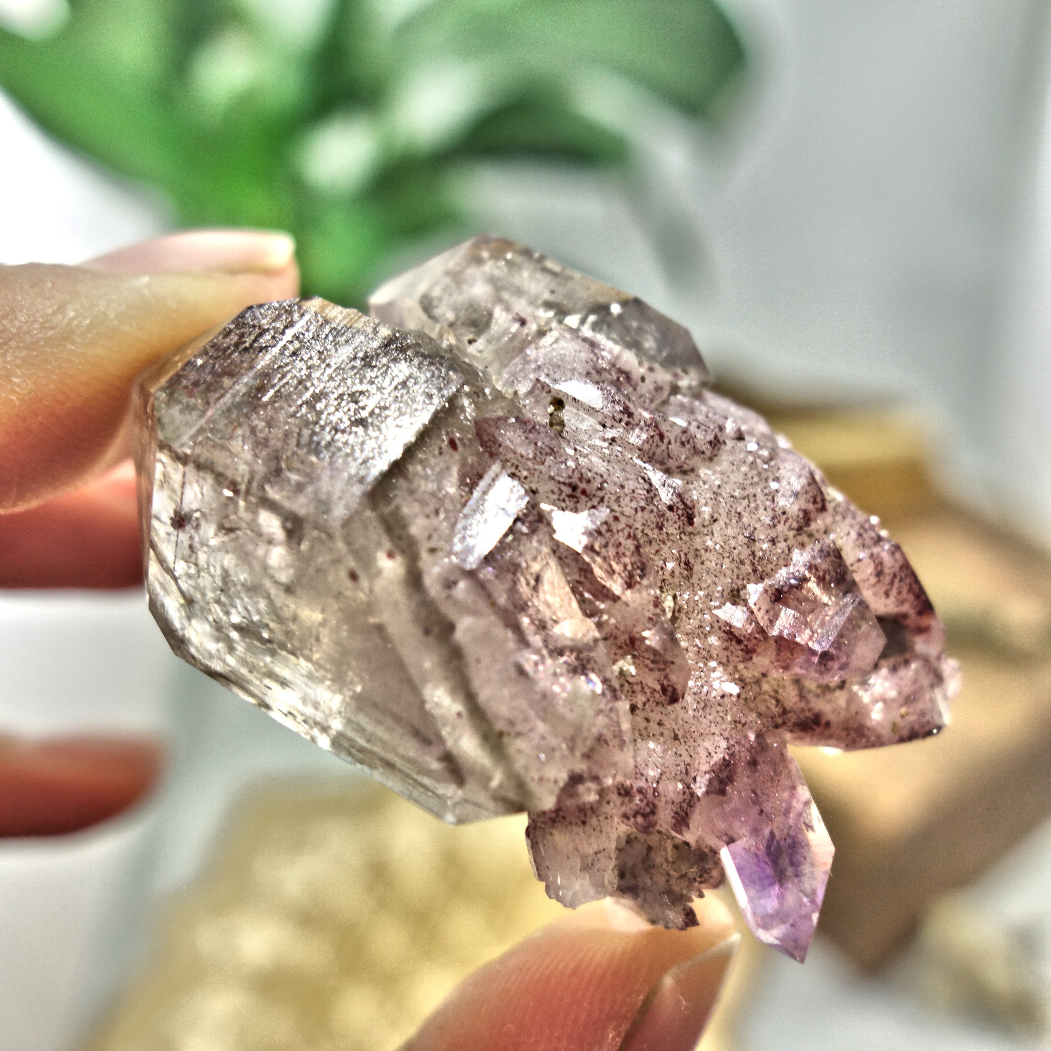 Incredible Elestial DT Brandberg Amethyst Cluster Specimen From Namibia - Earth Family Crystals