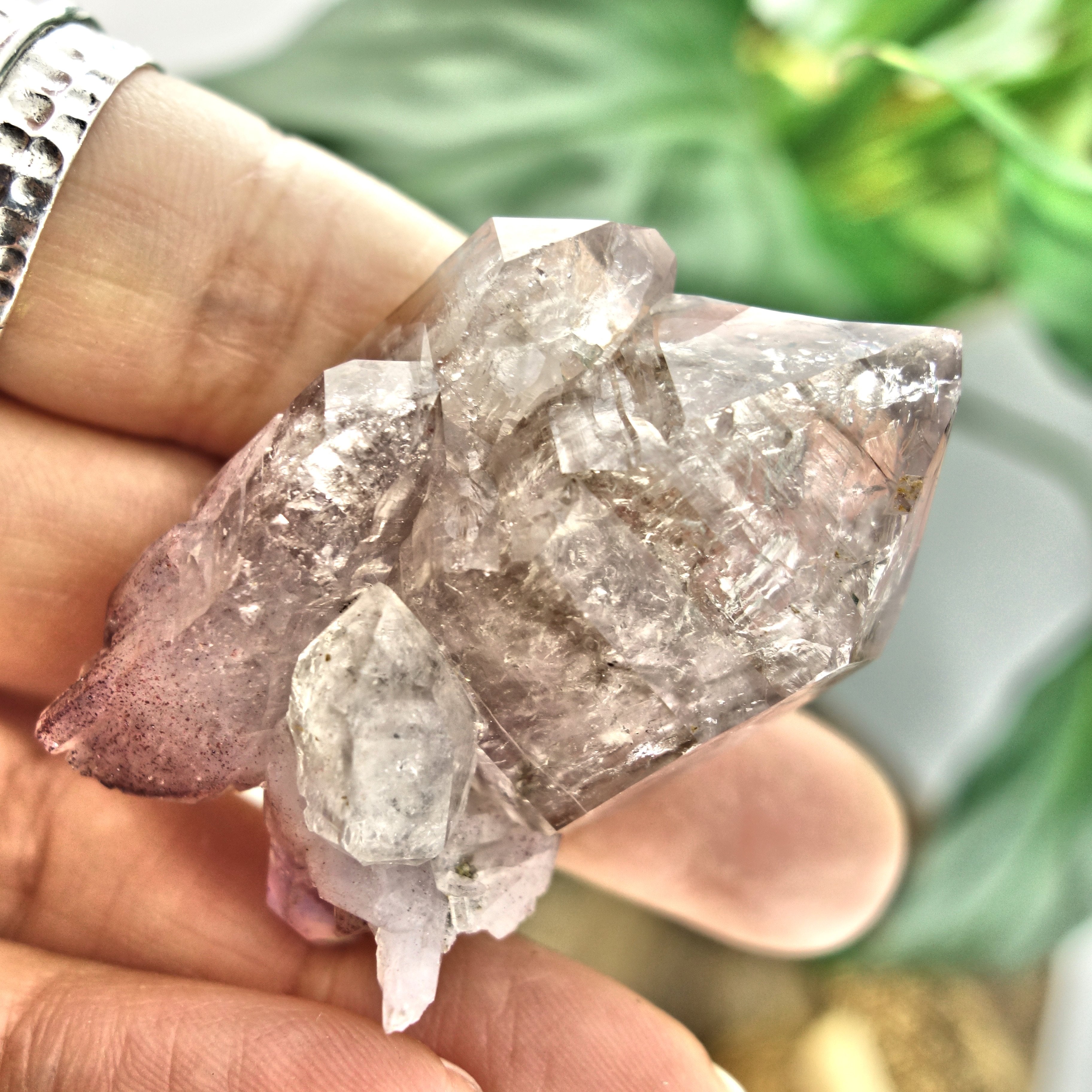 Incredible Elestial DT Brandberg Amethyst Cluster Specimen From Namibia - Earth Family Crystals