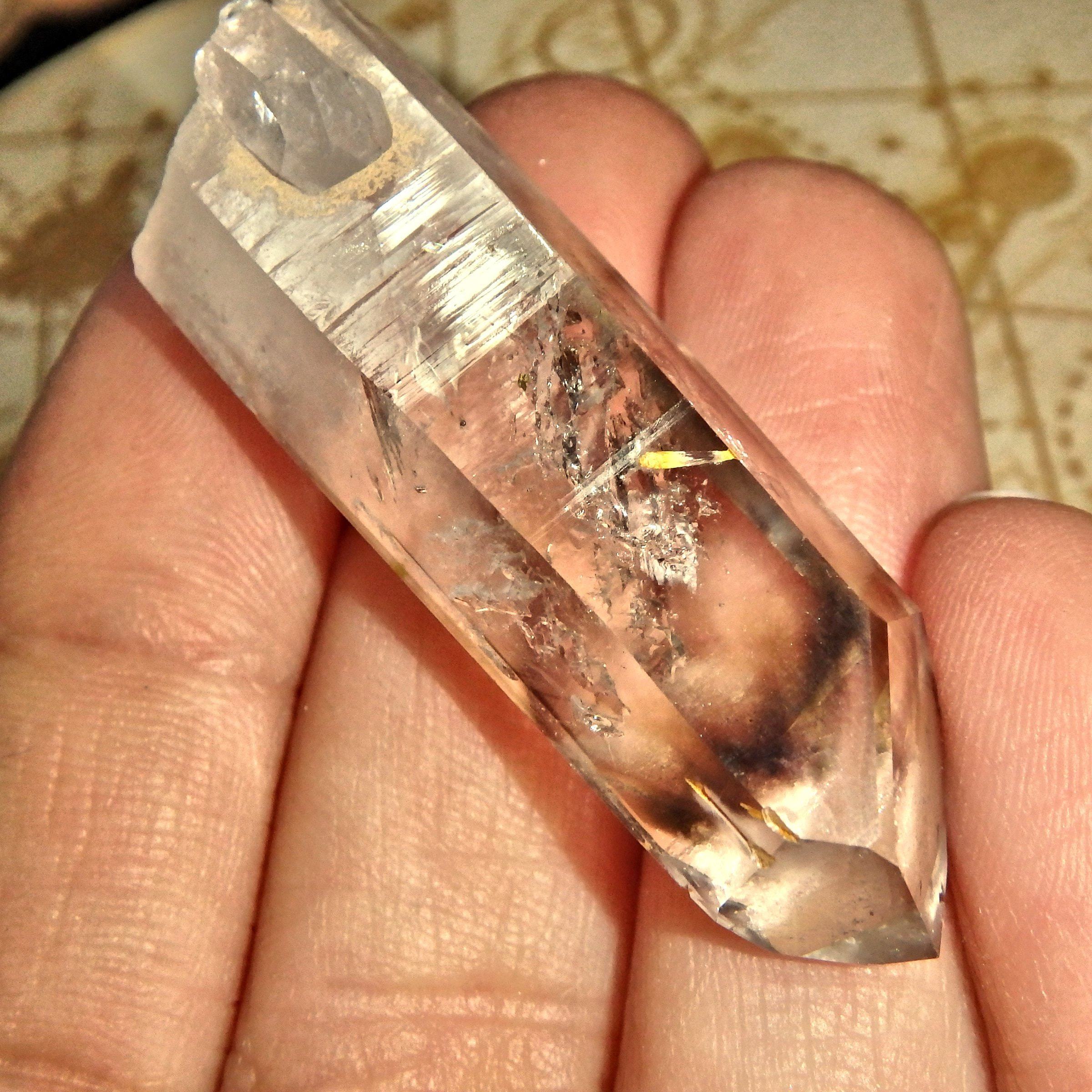Brilliant Smoky Phantom Brandberg Quartz Point Specimen From Namibia - Earth Family Crystals