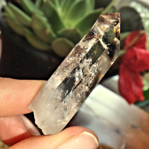 Brilliant Smoky Phantom Brandberg Quartz Point Specimen From Namibia - Earth Family Crystals