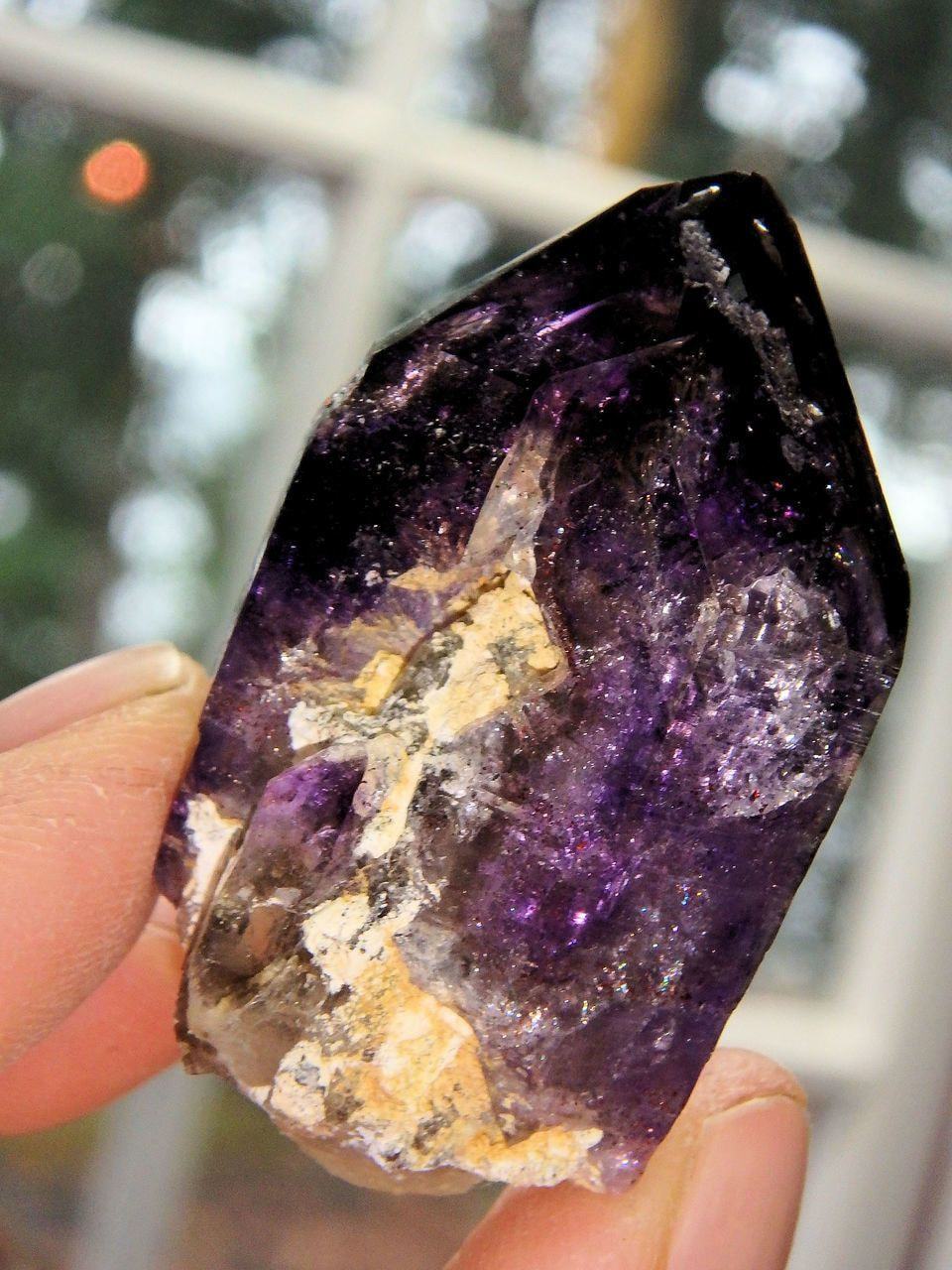 Amazing Deep Purple Brandberg Amethyst Natural Point - Earth Family Crystals