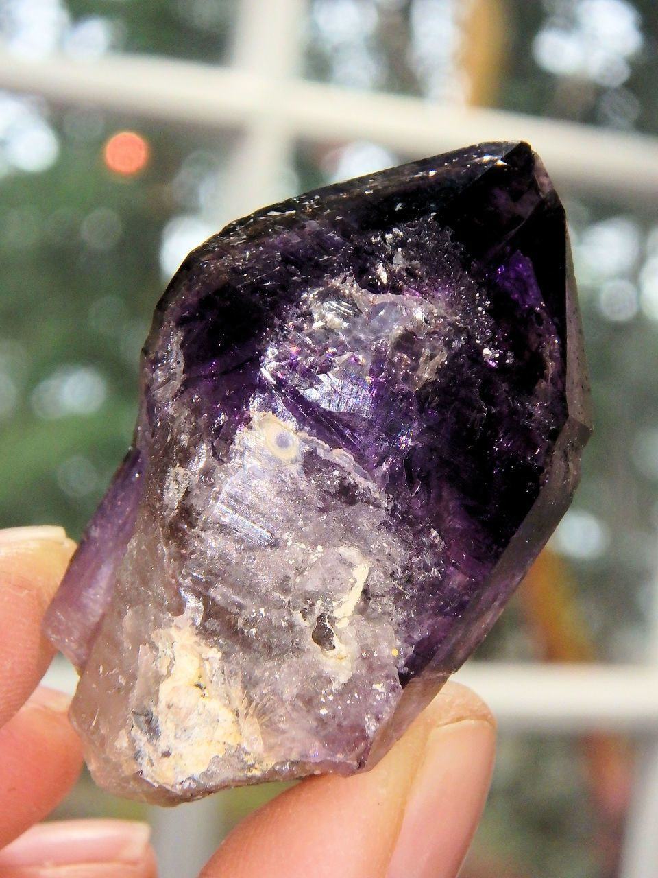 Amazing Deep Purple Brandberg Amethyst Natural Point - Earth Family Crystals