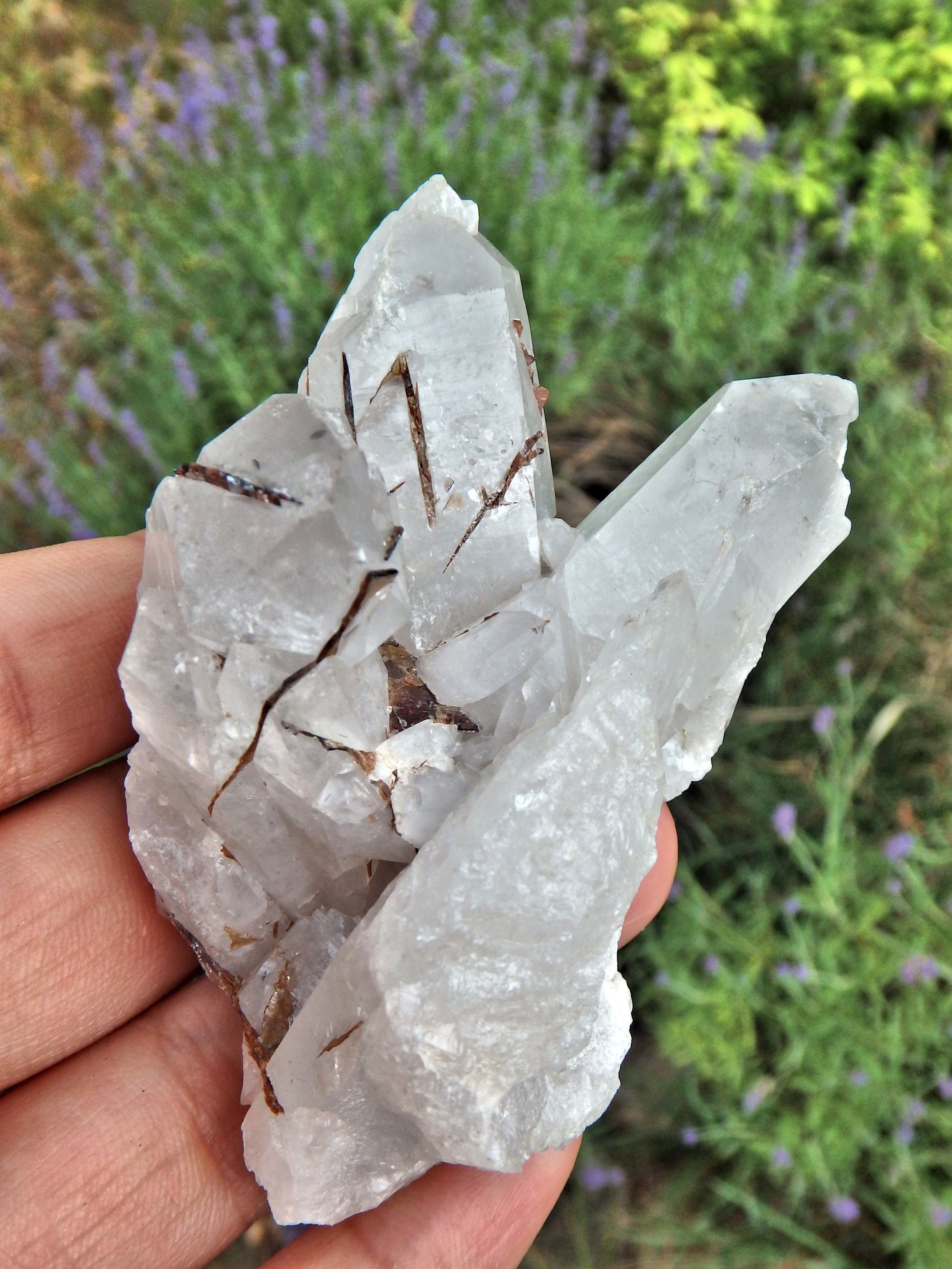 Brazilian Quartz & Golden Brookite Cluster Specimen1 - Earth Family Crystals