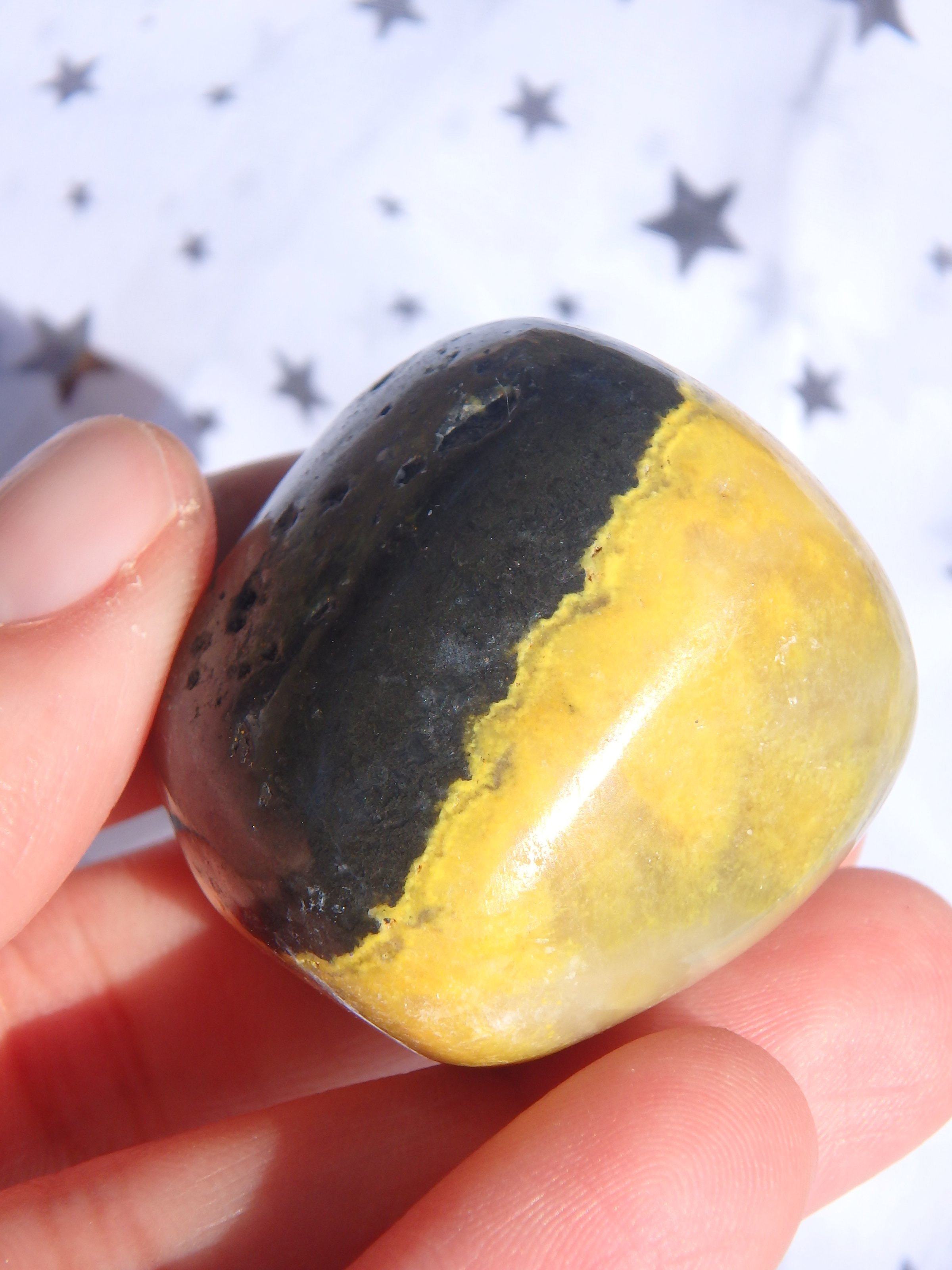 Bumble Bee Jasper Palm Stone1 - Earth Family Crystals