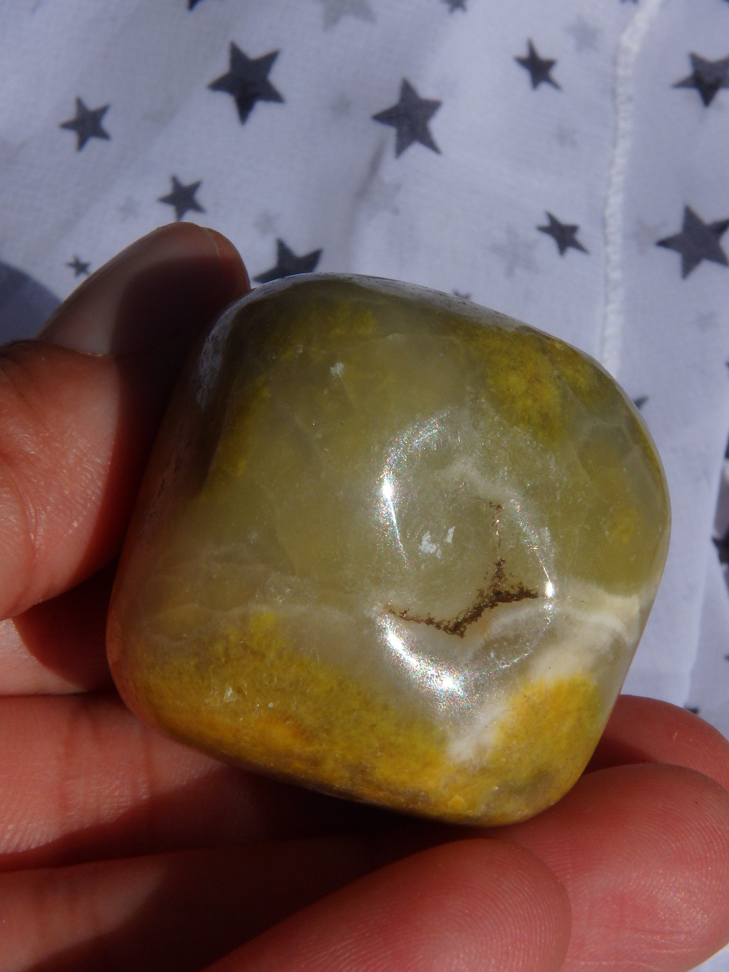Bumble Bee Jasper Palm Stone1 - Earth Family Crystals