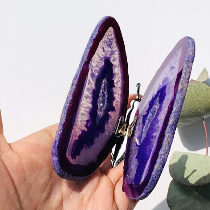 Gorgeous  Agate Display Butterfly Specimen #3 - Earth Family Crystals