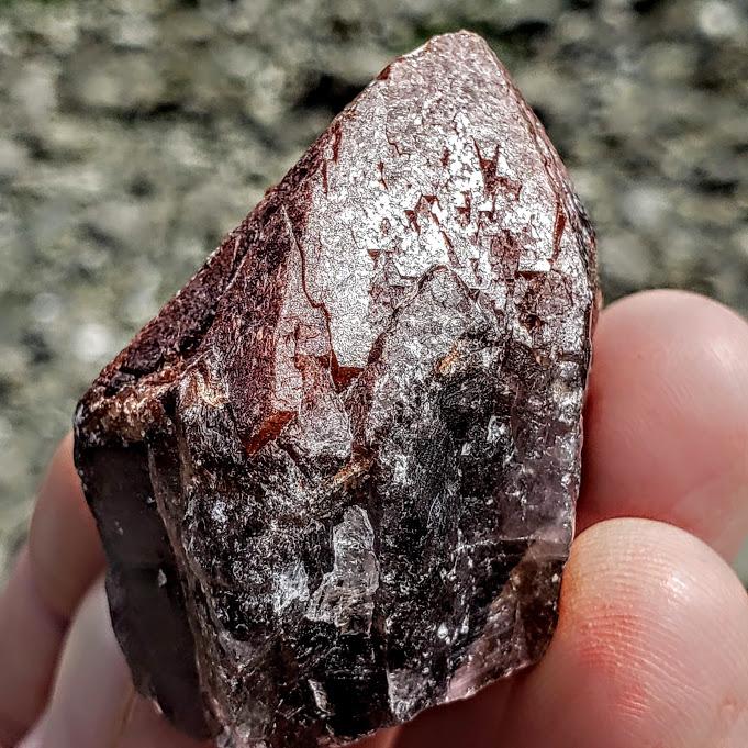 Red Amethyst Standing Point From Brazil - Earth Family Crystals