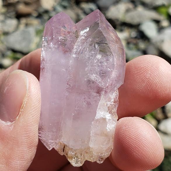 Twin Vera Cruz Amethyst Points Cluster From Mexico - Earth Family Crystals