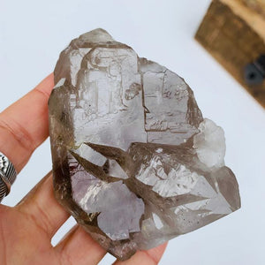 Powerful Rutilated Smoky Quartz Double Terminated Cluster From Brazil
