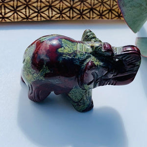 Dragon Blood Jasper Elephant Carving *REDUCED* - Earth Family Crystals