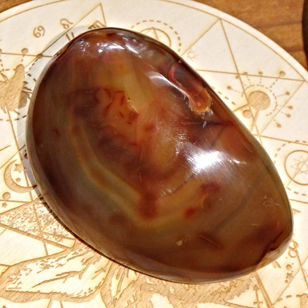 Druzy Cave Deep Orange & Golden Polished Carnelian Specimen - Earth Family Crystals