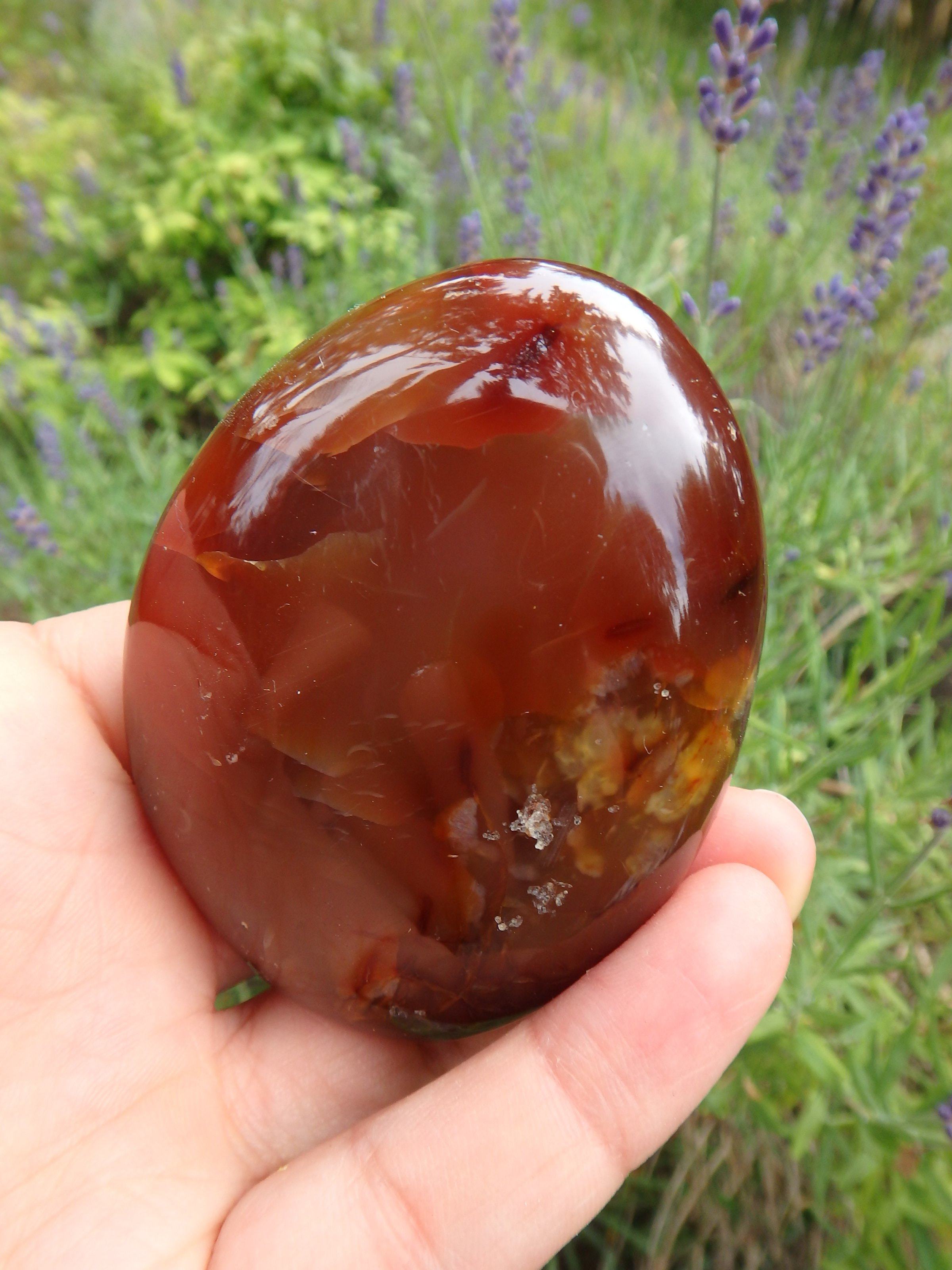 Deep Sparkling Druzy Cave Carnelian Polished Specimen - Earth Family Crystals
