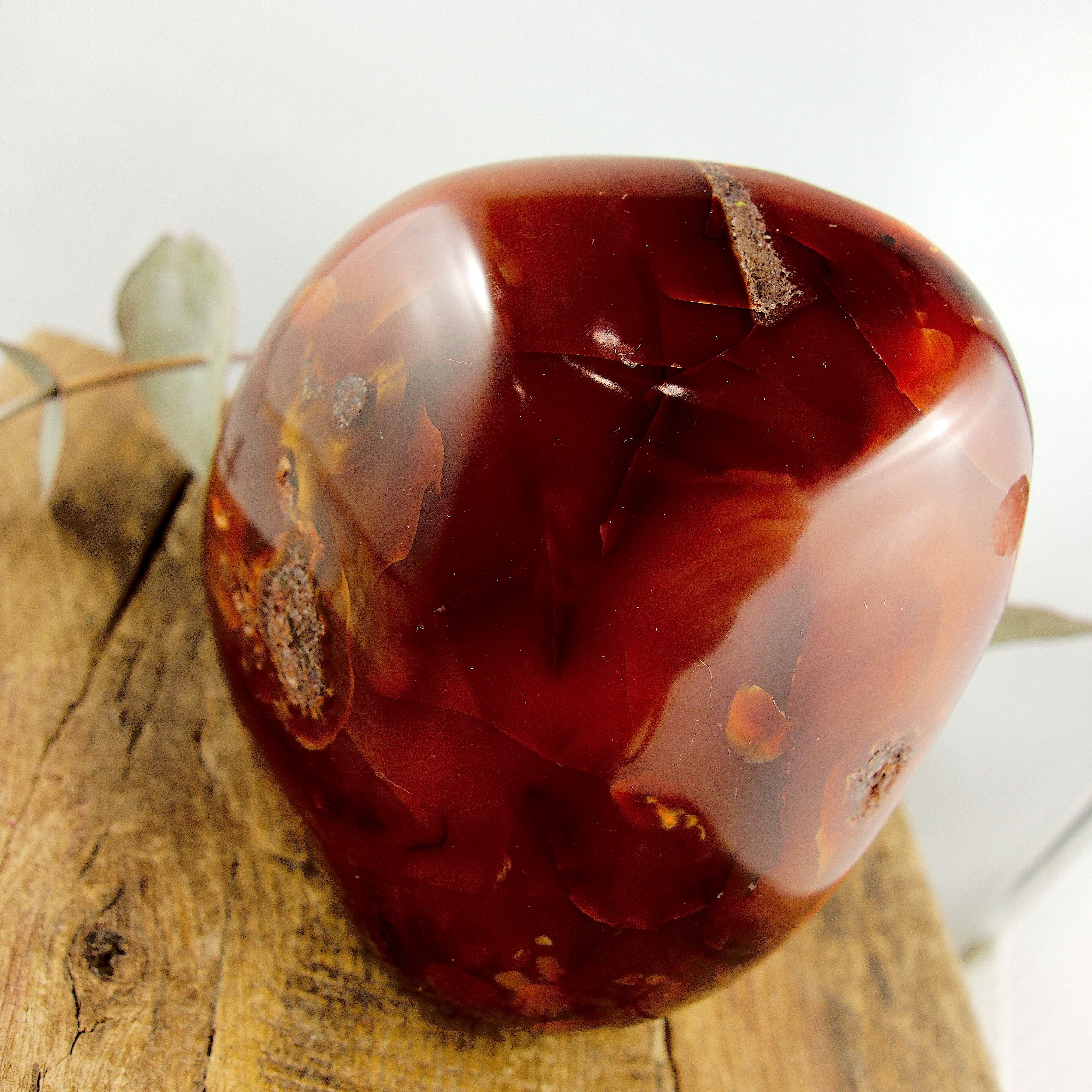Fire Red Chunky 1 Lb Carnelian Standing Specimen With Caves From Madagascar - Earth Family Crystals