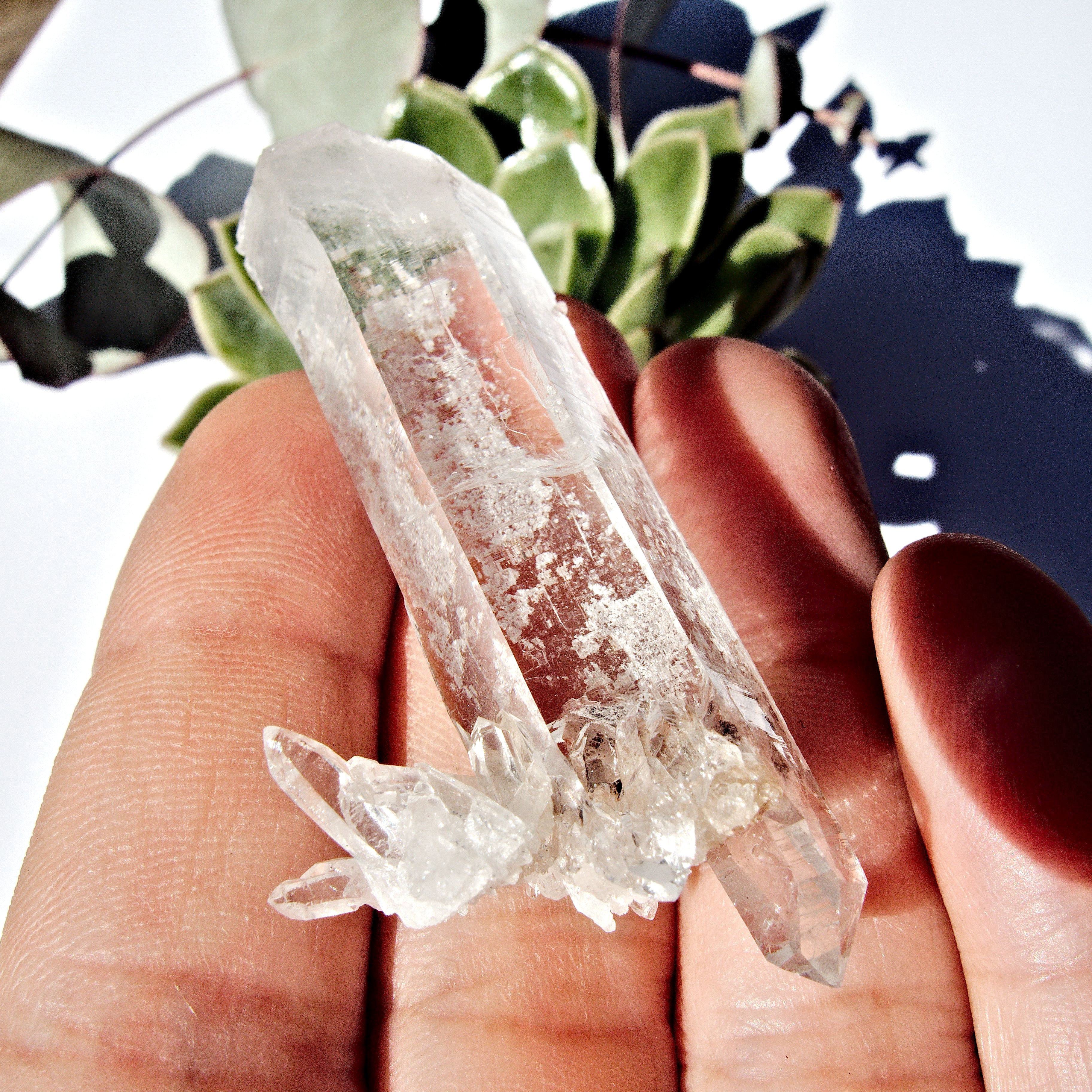 Brilliant Double Terminated Cathedral Quartz Point From Brazil - Earth Family Crystals