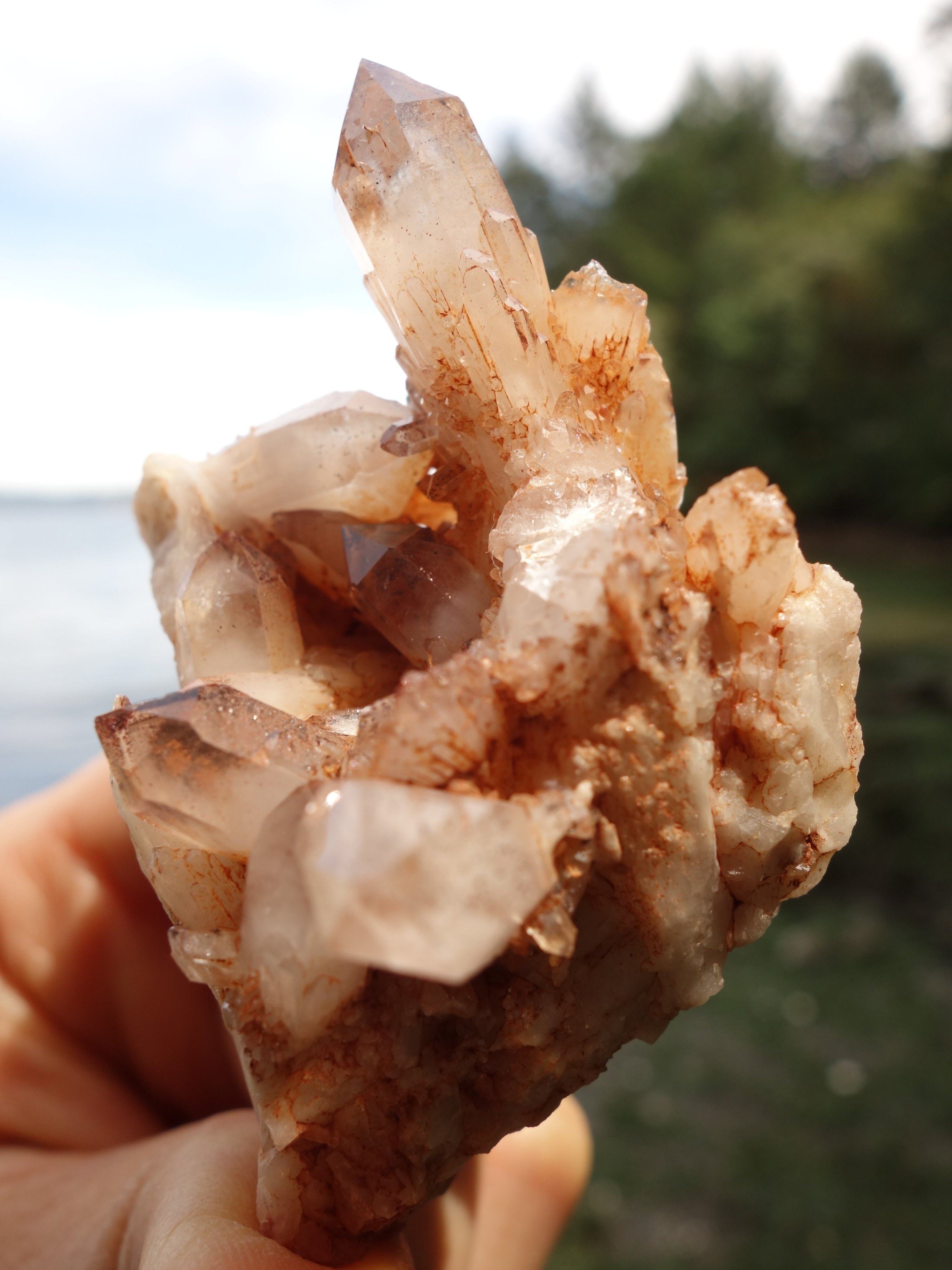 Brilliant Cathedral Quartz Points Orange River Cluster - Earth Family Crystals