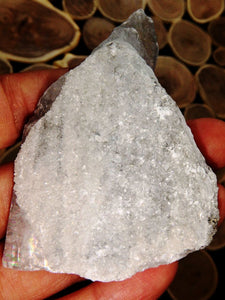 Shiny Sky Blue Ohio Celestite With Crusted Quartz Druzy - Earth Family Crystals