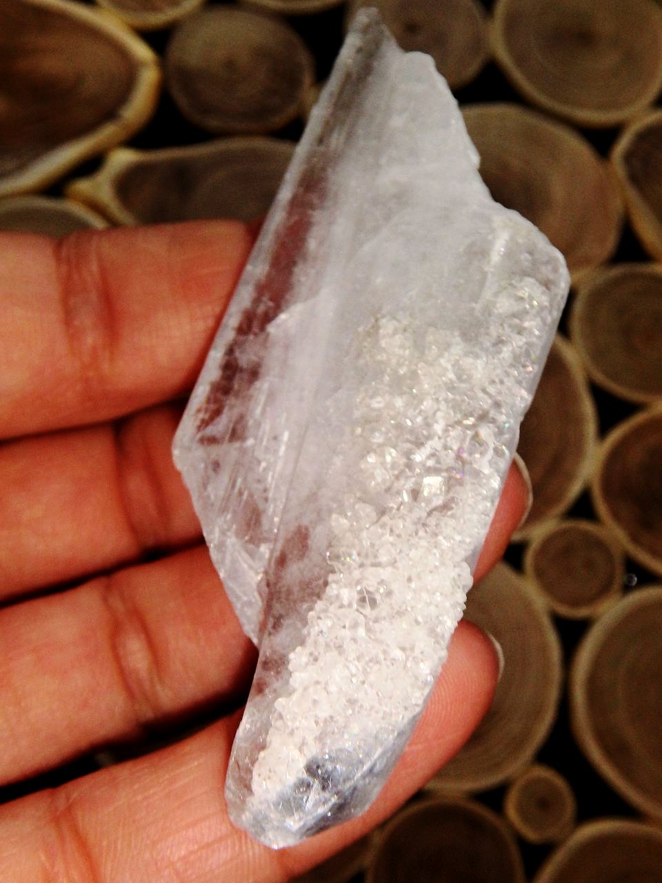 Smooth & Shiny Rainbow Filled Ohio Celestite Specimen - Earth Family Crystals