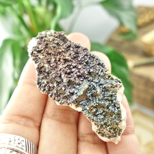 Shimmering Natural Chalcopyrite Specimen On Quartz Matrix 4