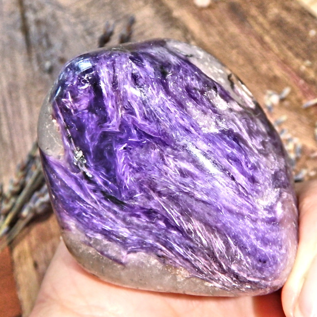 Swirls of Silky Purple Charoite Chunky Specimen - Earth Family Crystals