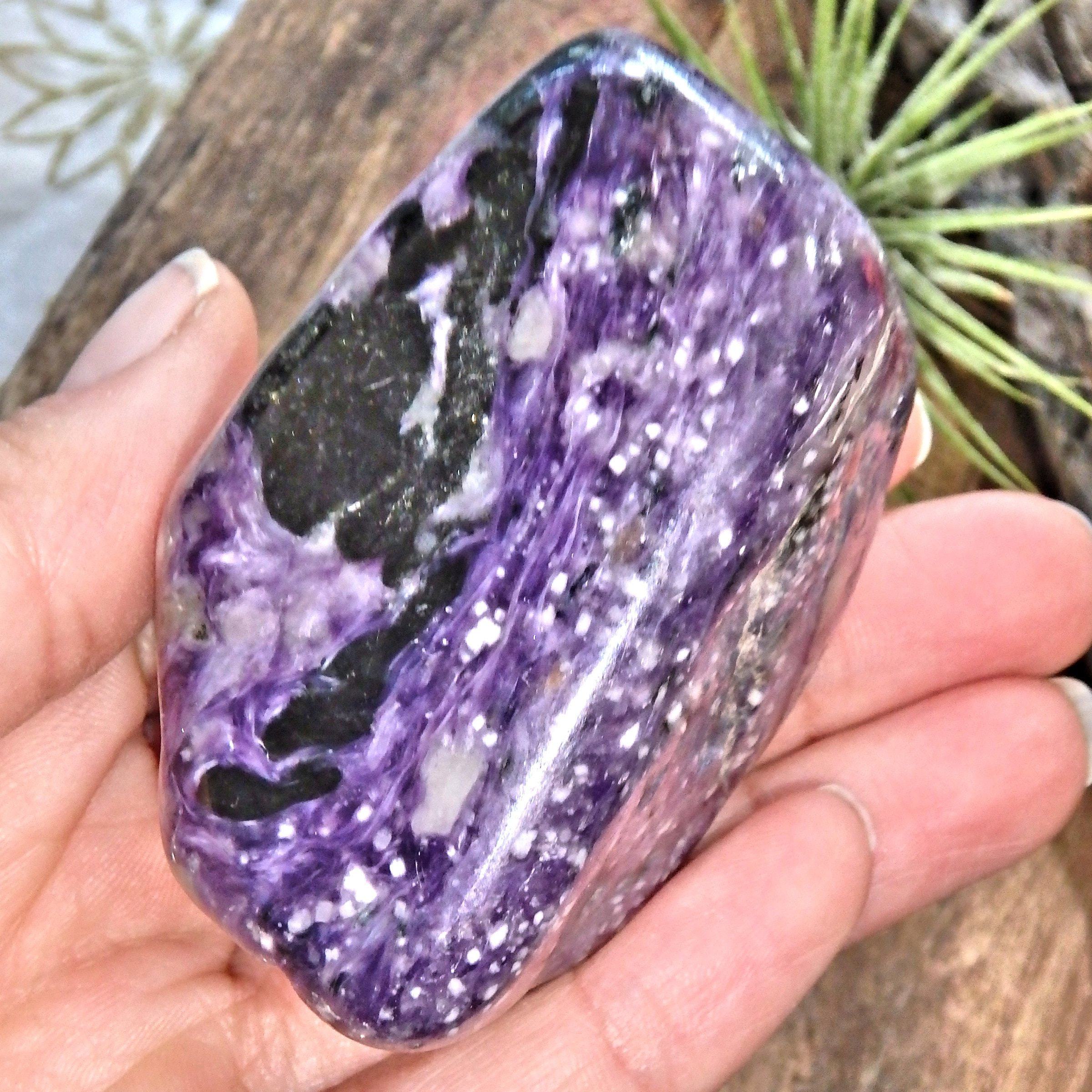 Divine Silky Deep Grape Purple Large Charoite Free Form Specimen1 - Earth Family Crystals