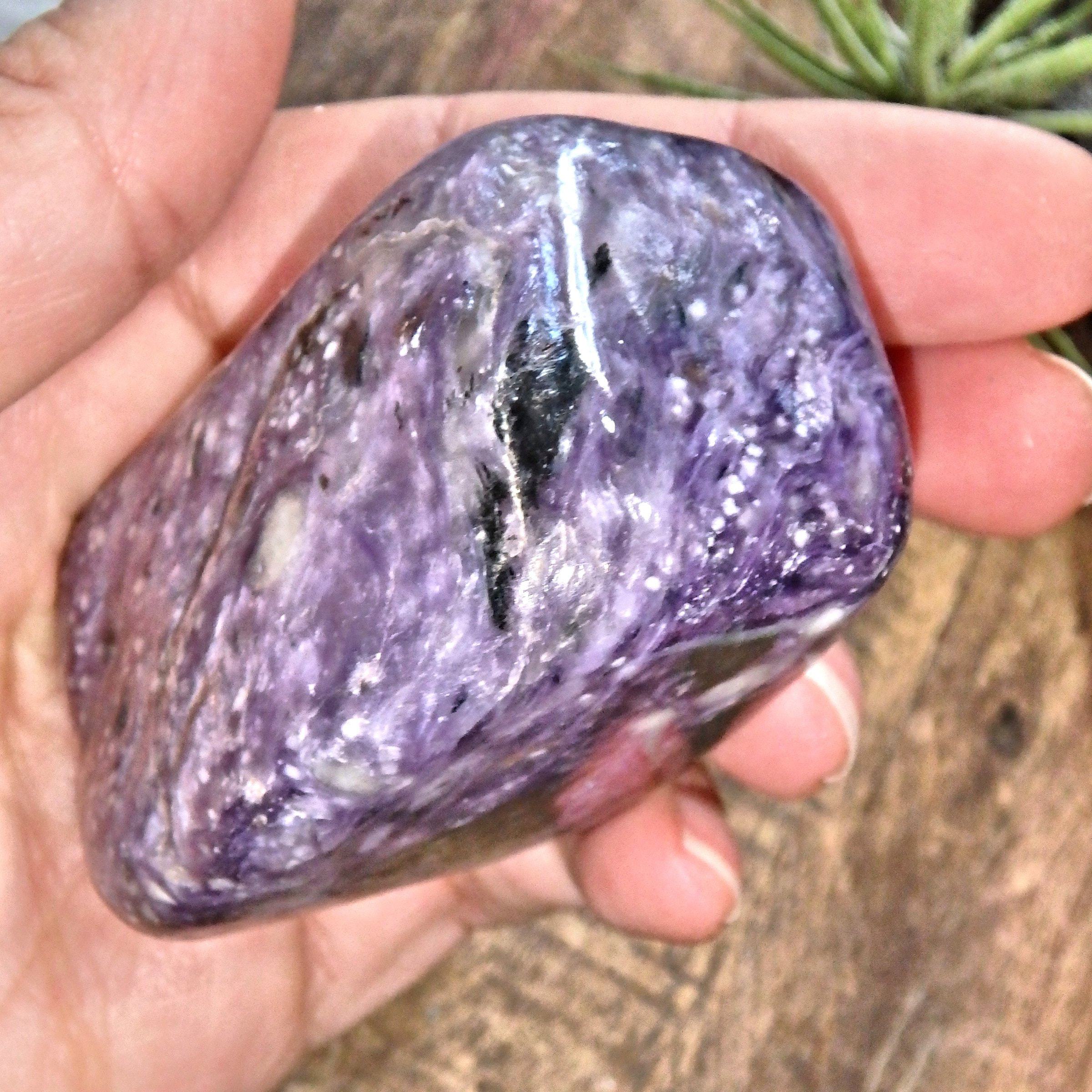 Divine Silky Deep Grape Purple Large Charoite Free Form Specimen1 - Earth Family Crystals