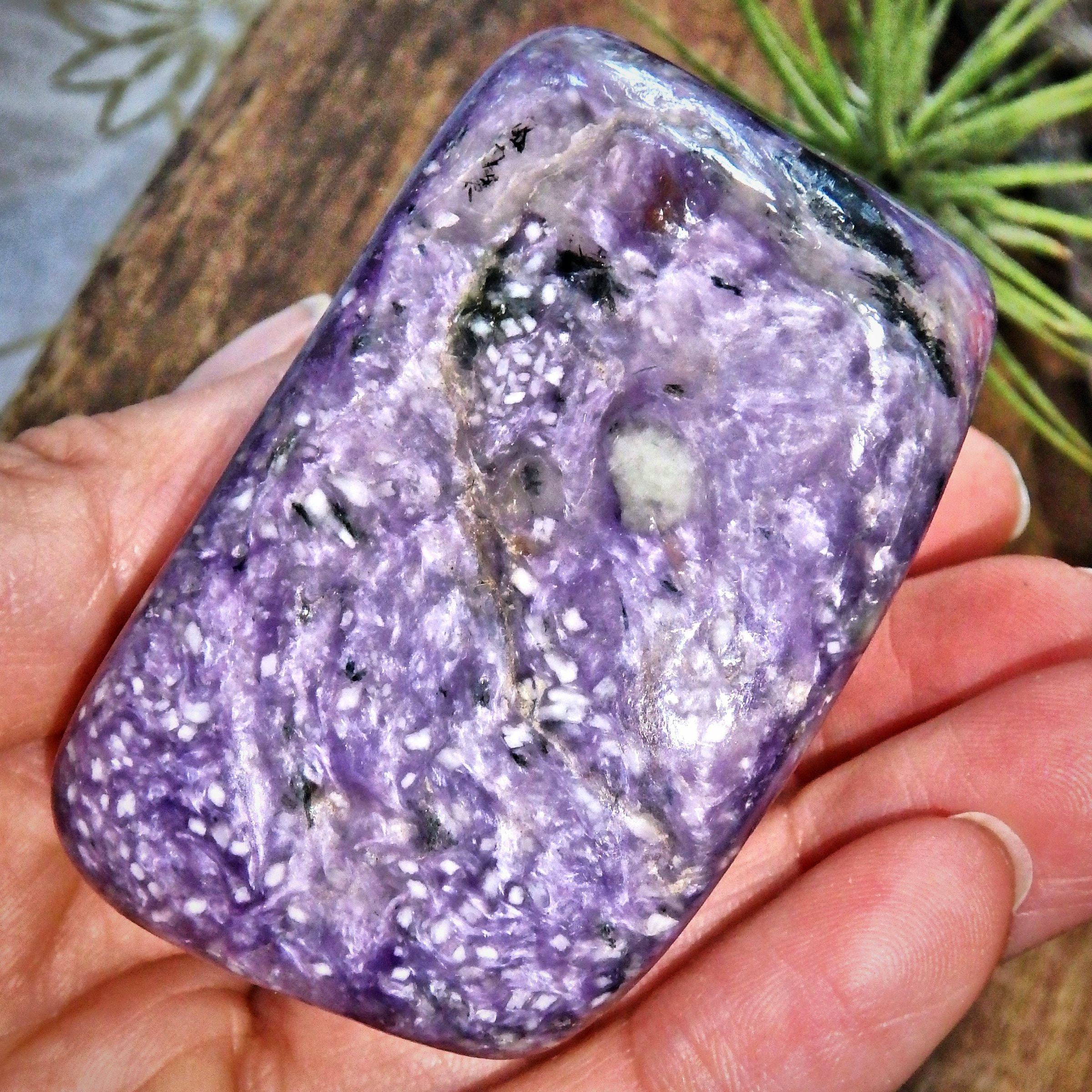 Divine Silky Deep Grape Purple Large Charoite Free Form Specimen1 - Earth Family Crystals