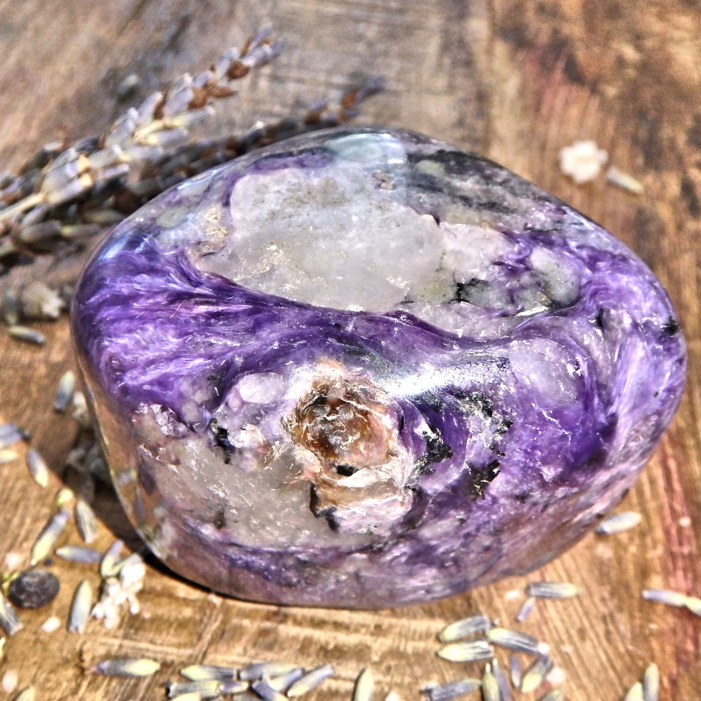 Swirls of Silky Purple Charoite Chunky Specimen - Earth Family Crystals