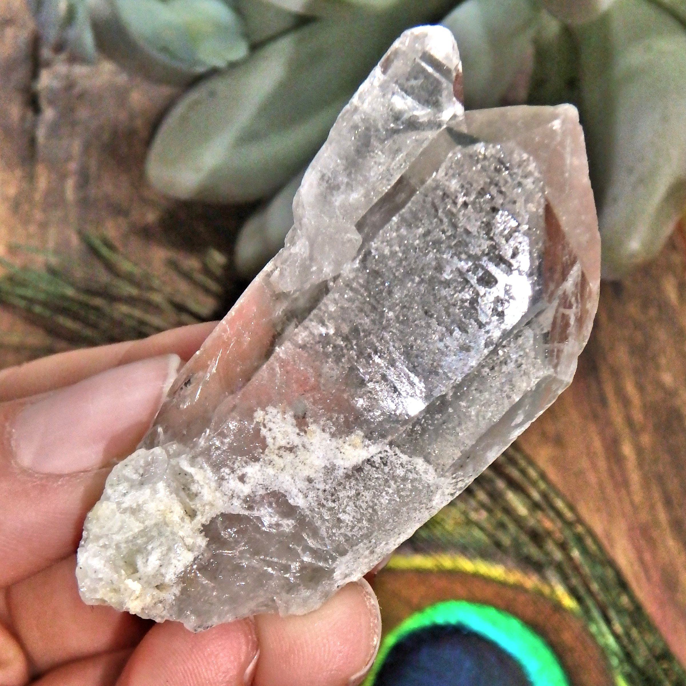 Brilliant Sheen Chlorite Included Mother & Babe Quartz Point Unpolished From Brazil - Earth Family Crystals
