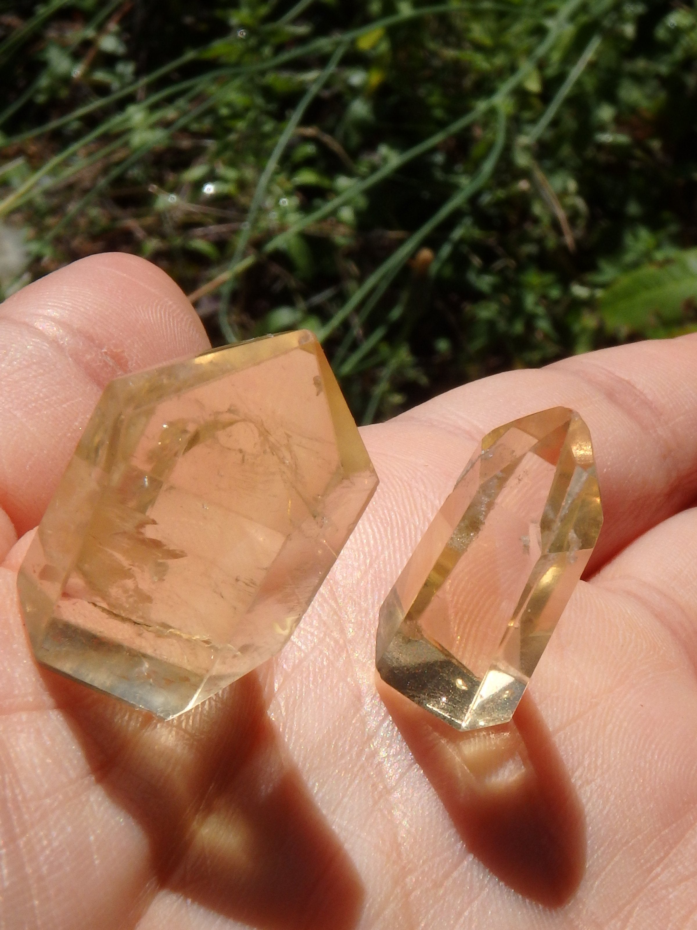 Set of 2~Gorgeous Natural Citrine Mini Polished Standing Generators