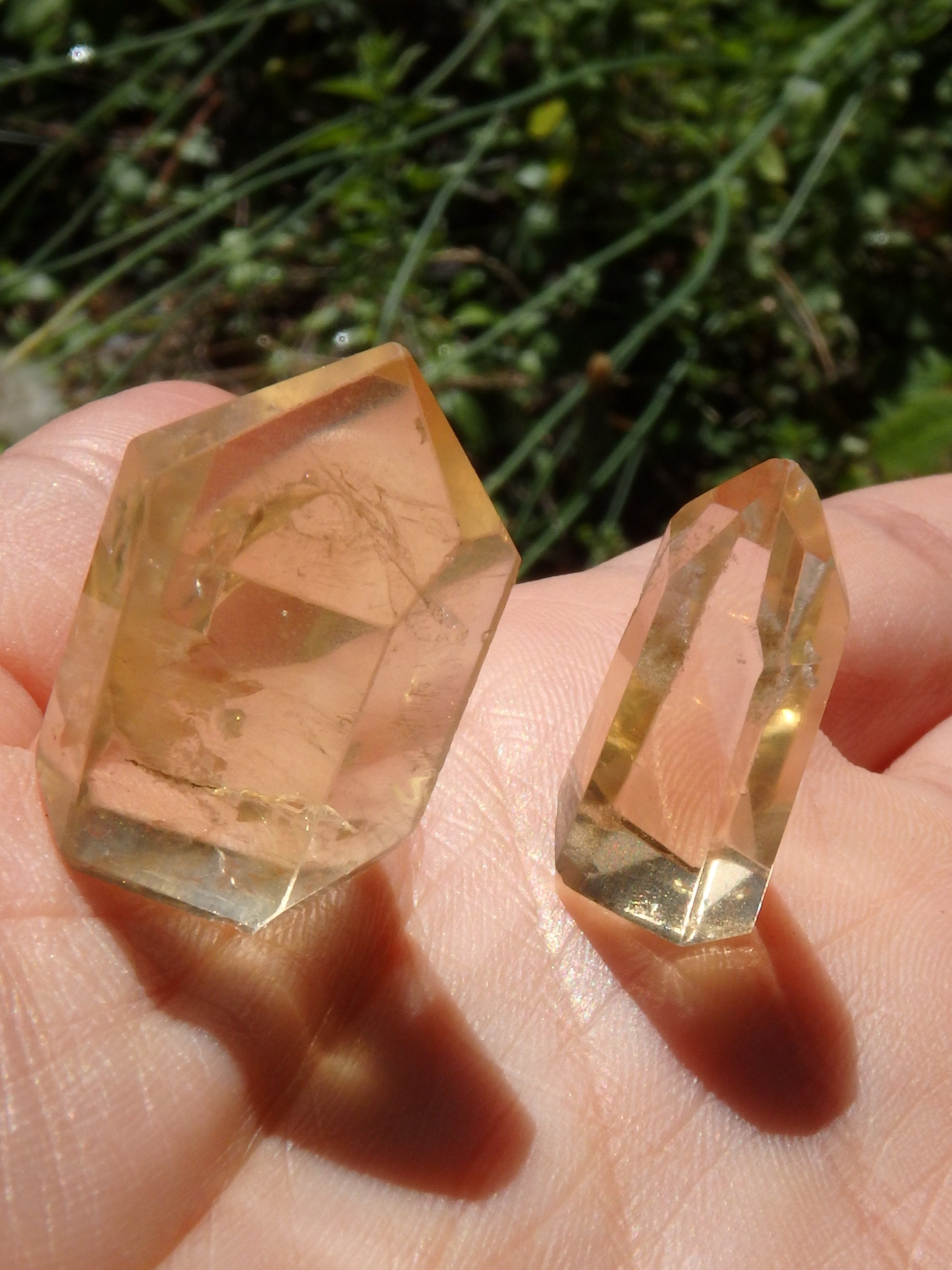 Set of 2~Gorgeous Natural Citrine Mini Polished Standing Generators