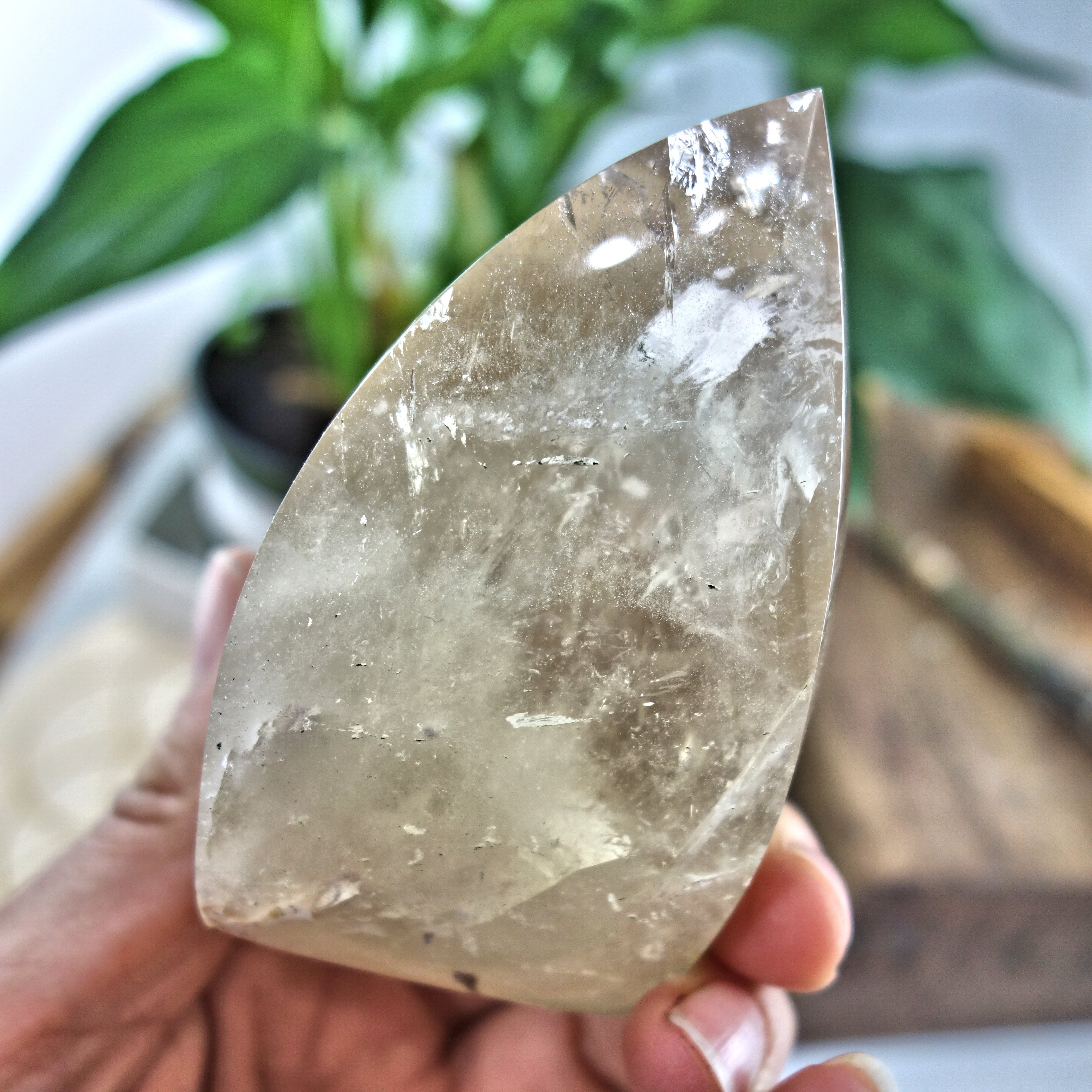 Optical Brilliance Natural Citrine Flame Carving From Brazil 1