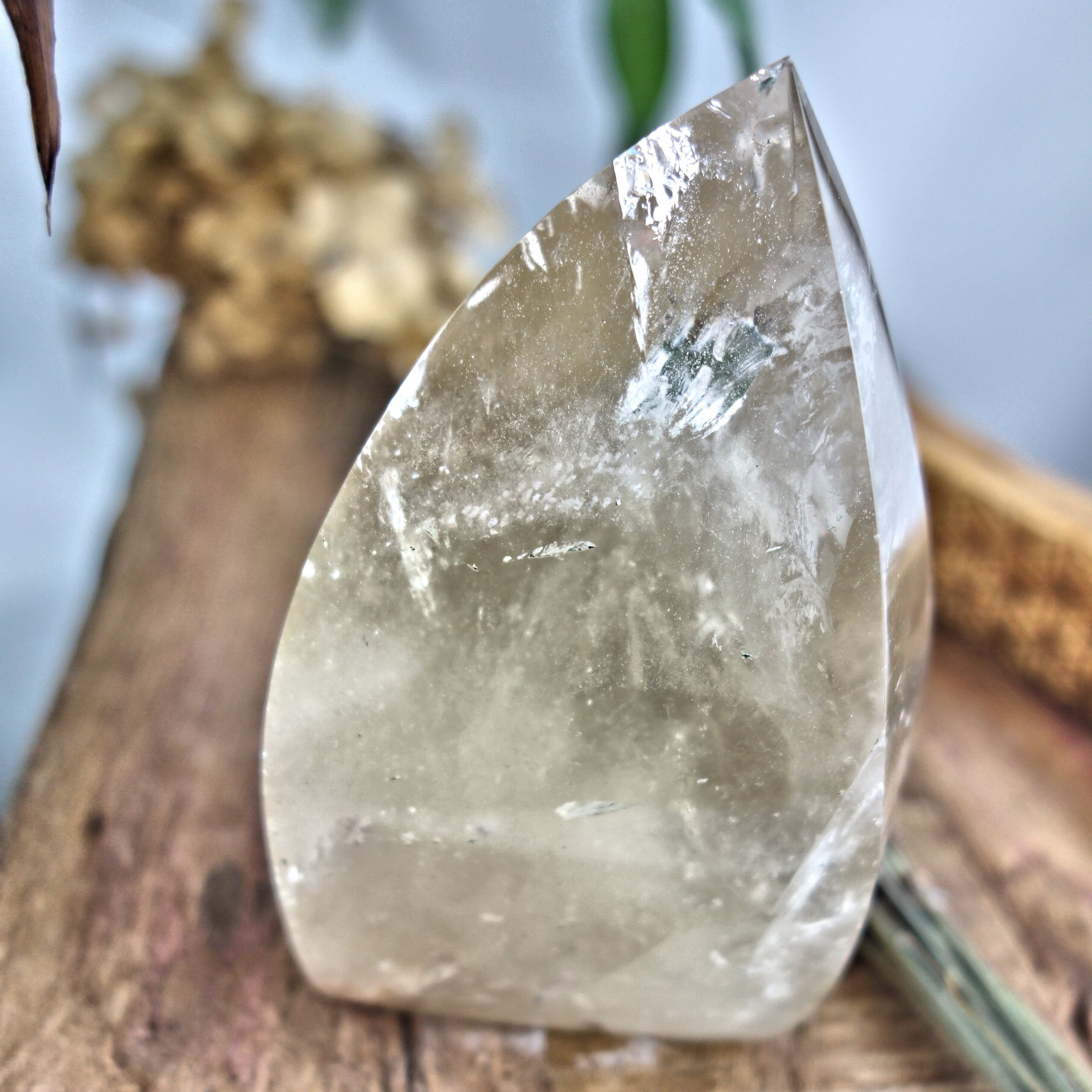 Optical Brilliance Natural Citrine Flame Carving From Brazil 1