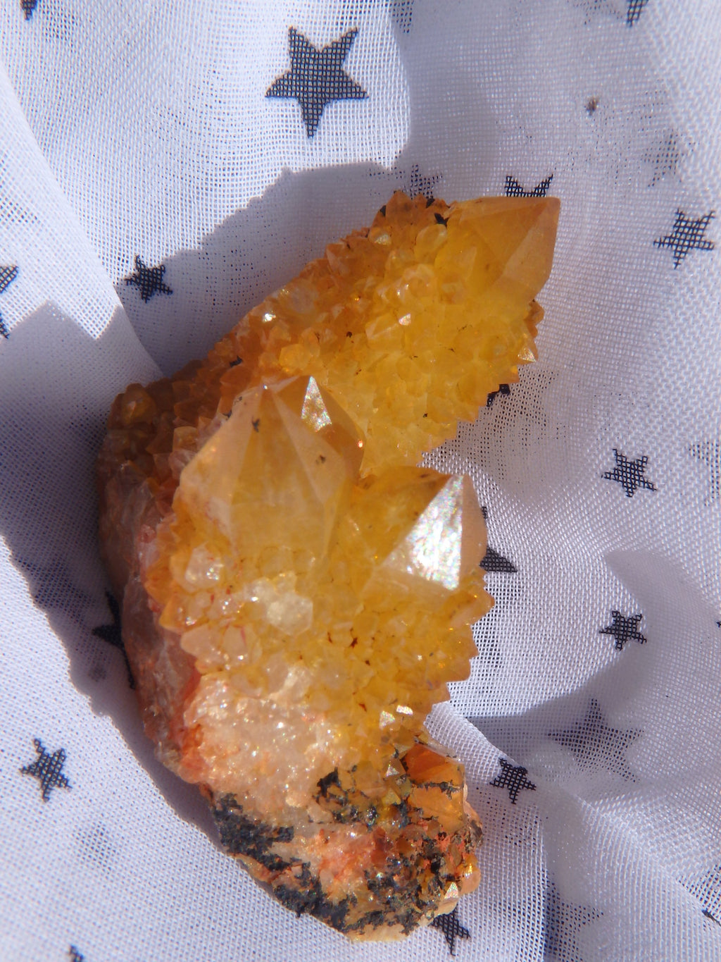 Twinkling Golden Color Natural Citrine Spirit Quartz Cluster1 - Earth Family Crystals