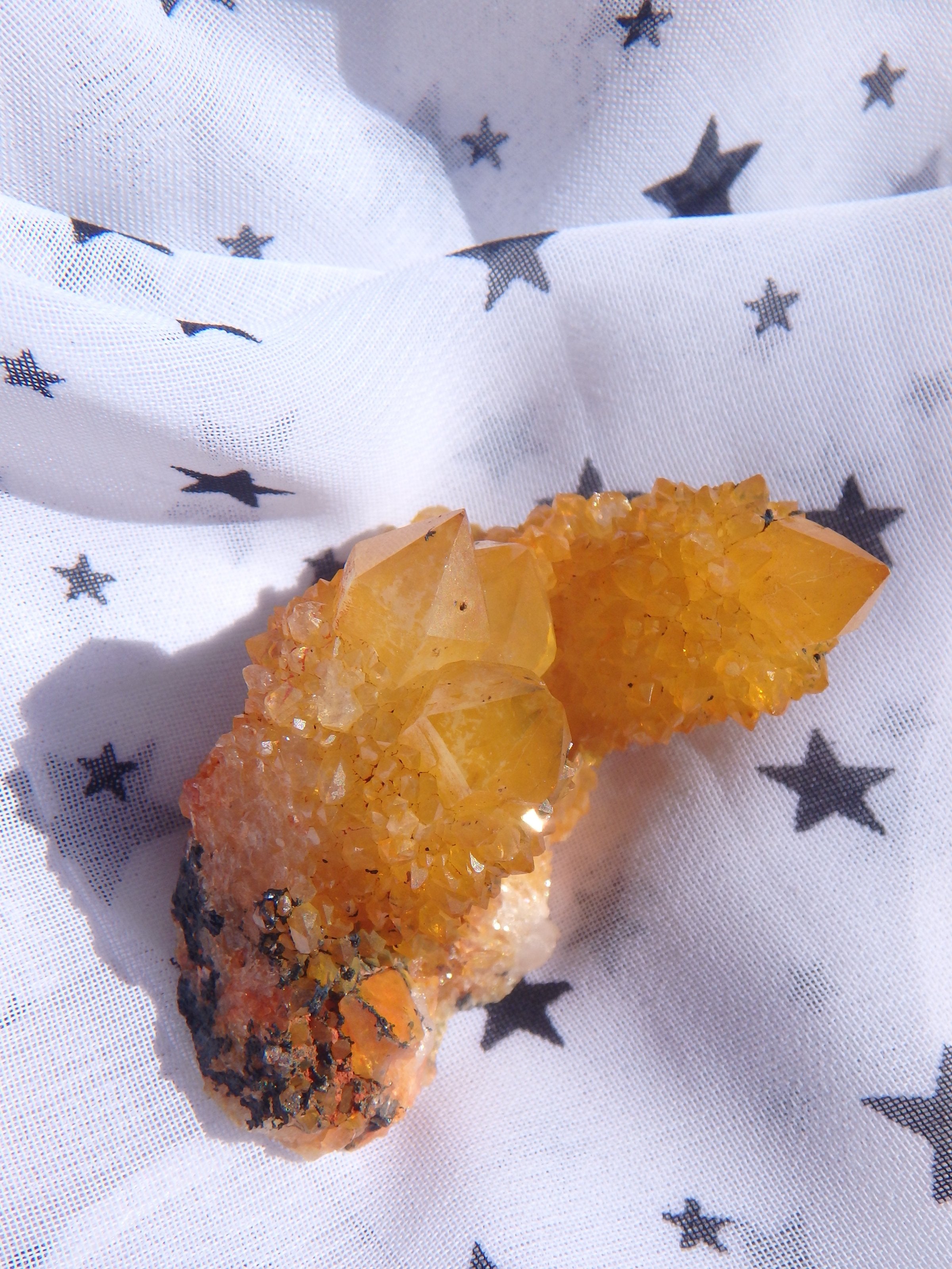 Twinkling Golden Color Natural Citrine Spirit Quartz Cluster1 - Earth Family Crystals