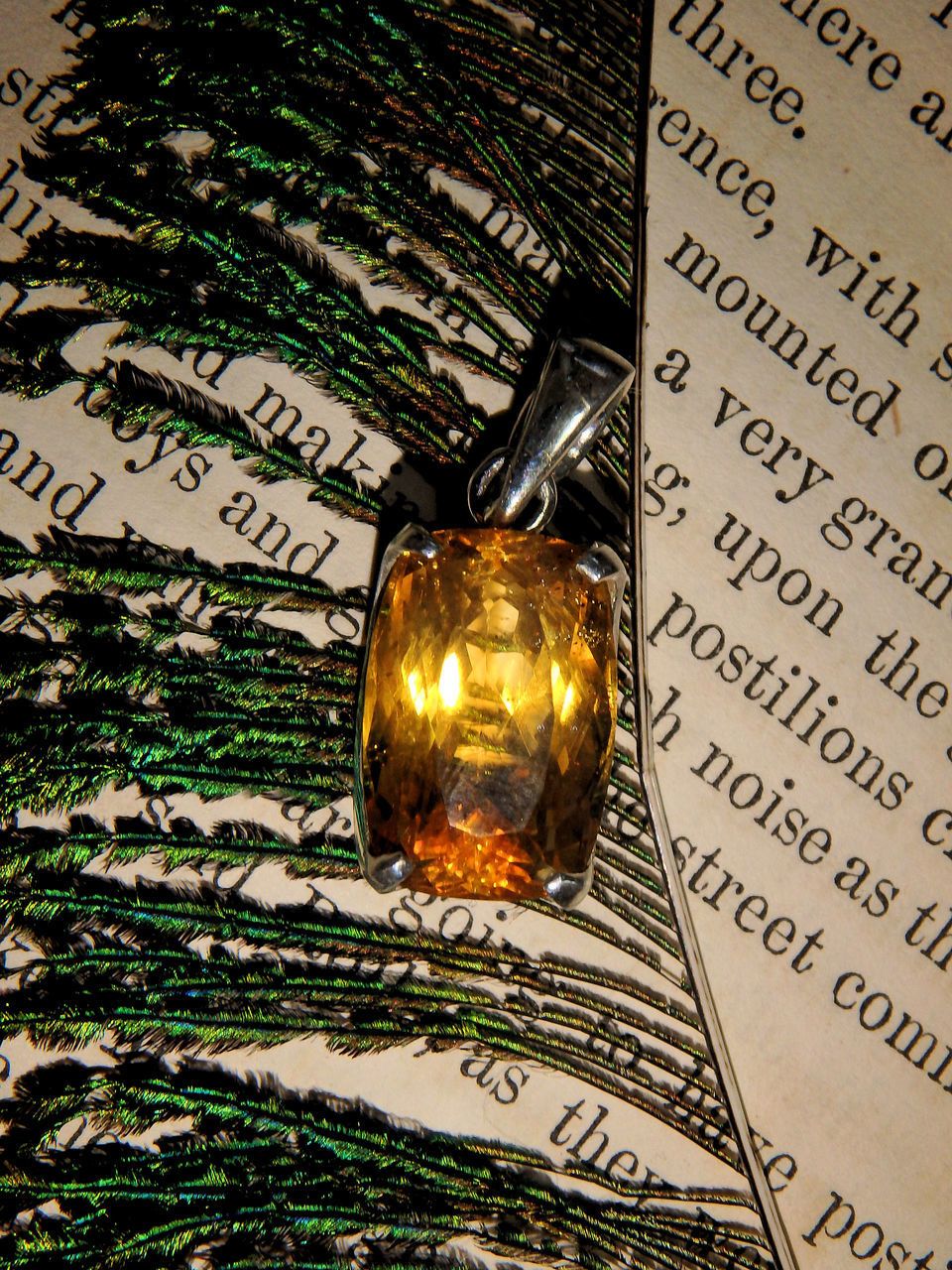 Gorgeous & Uplifting Faceted Golden Citrine Pendant in Sterling Silver (Includes Silver Chain) - Earth Family Crystals