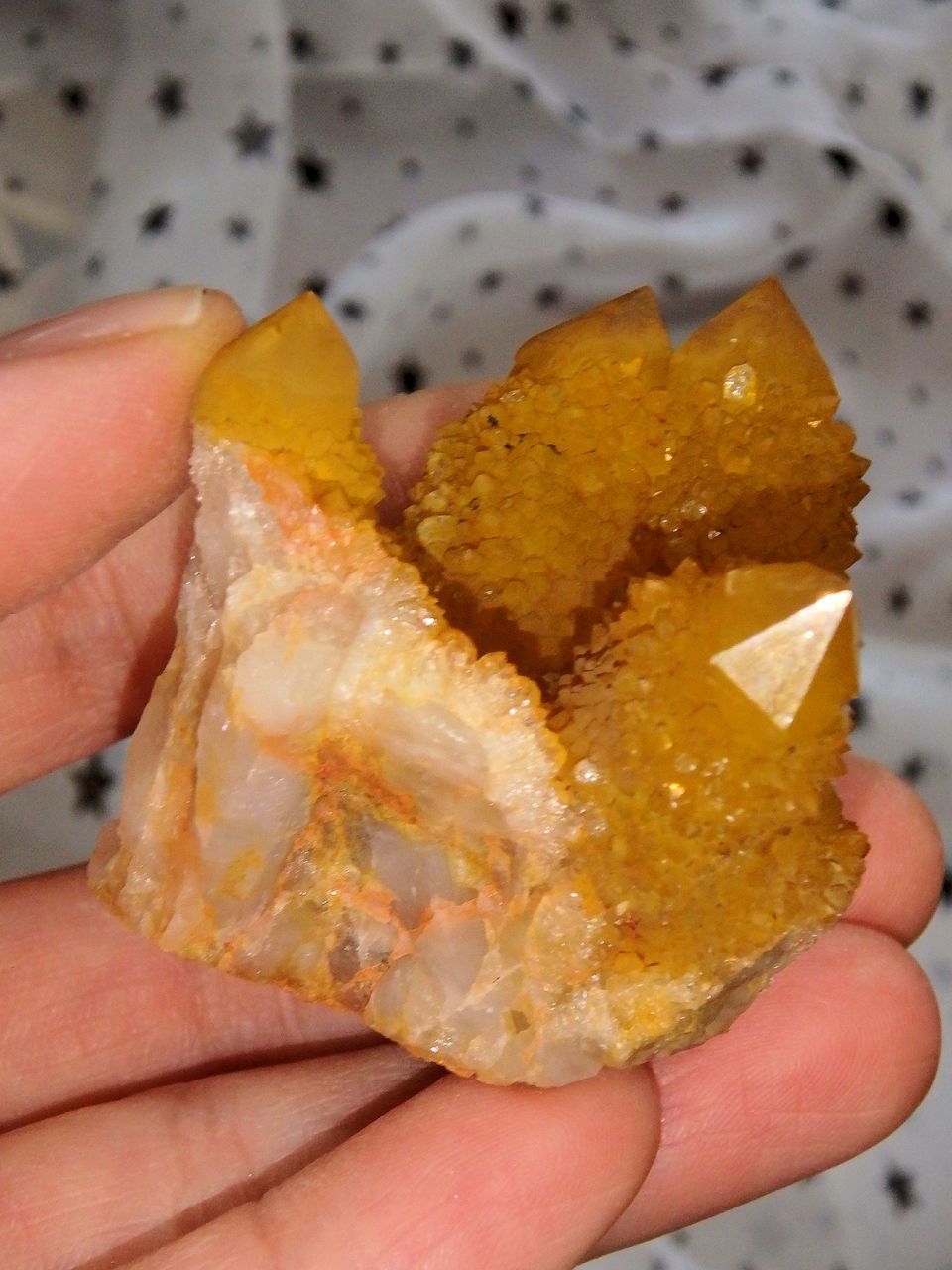 Uplifting Golden Citrine Spirit Quartz Point - Earth Family Crystals