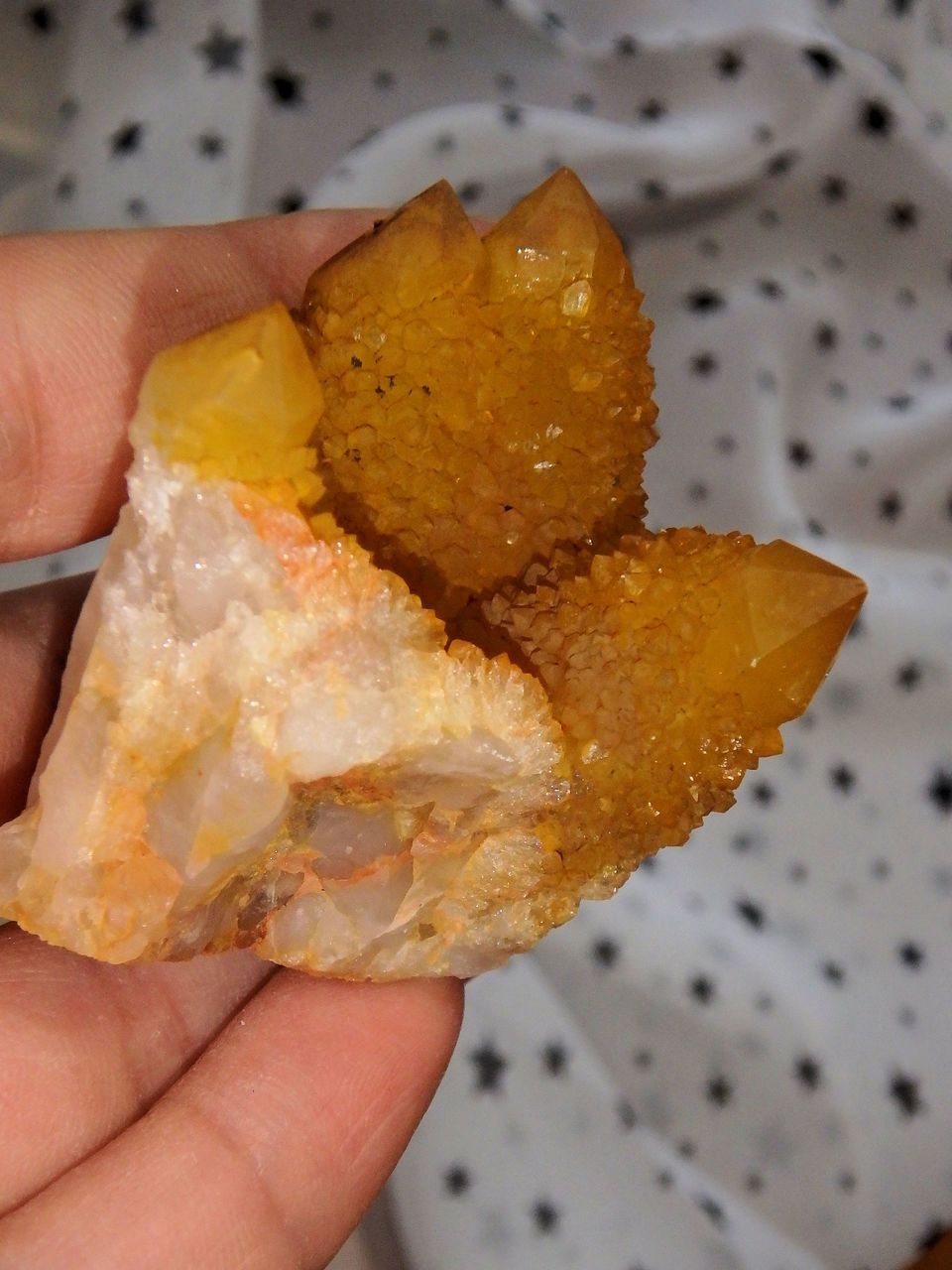 Uplifting Golden Citrine Spirit Quartz Point - Earth Family Crystals