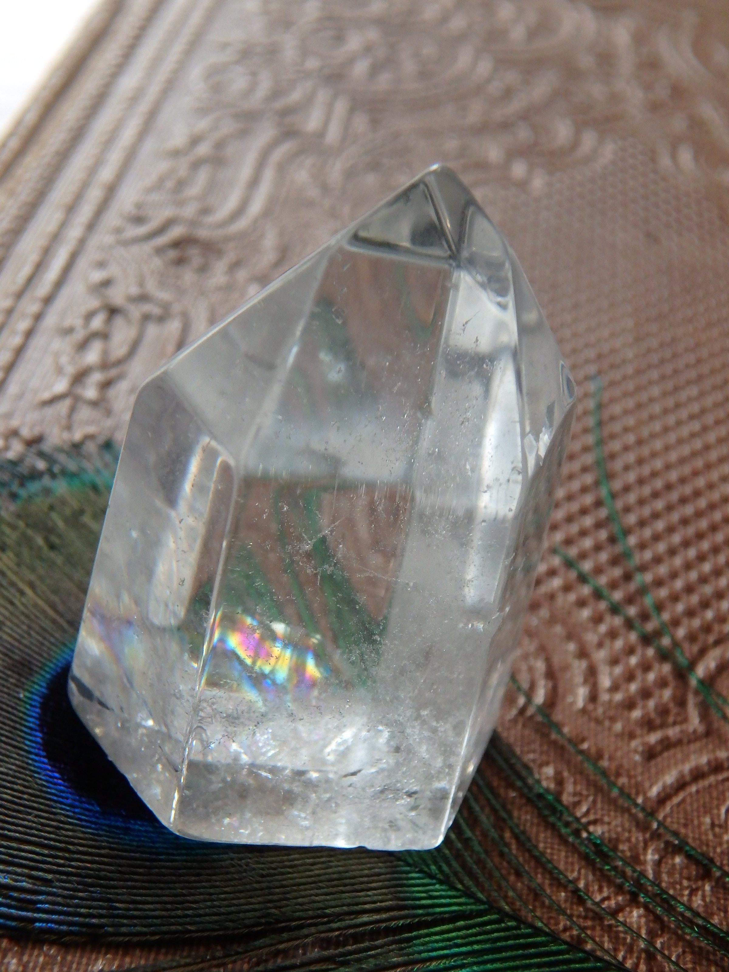 Cute Optical Clear Quartz Standing Tower REDUCED - Earth Family Crystals