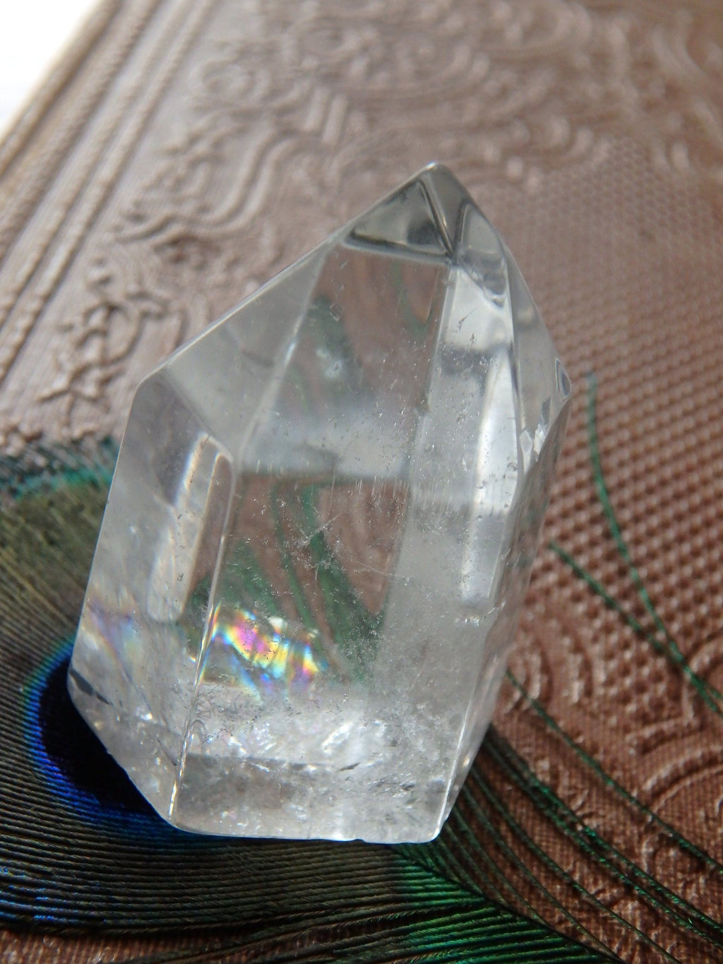 Cute Optical Clear Quartz Standing Tower REDUCED - Earth Family Crystals